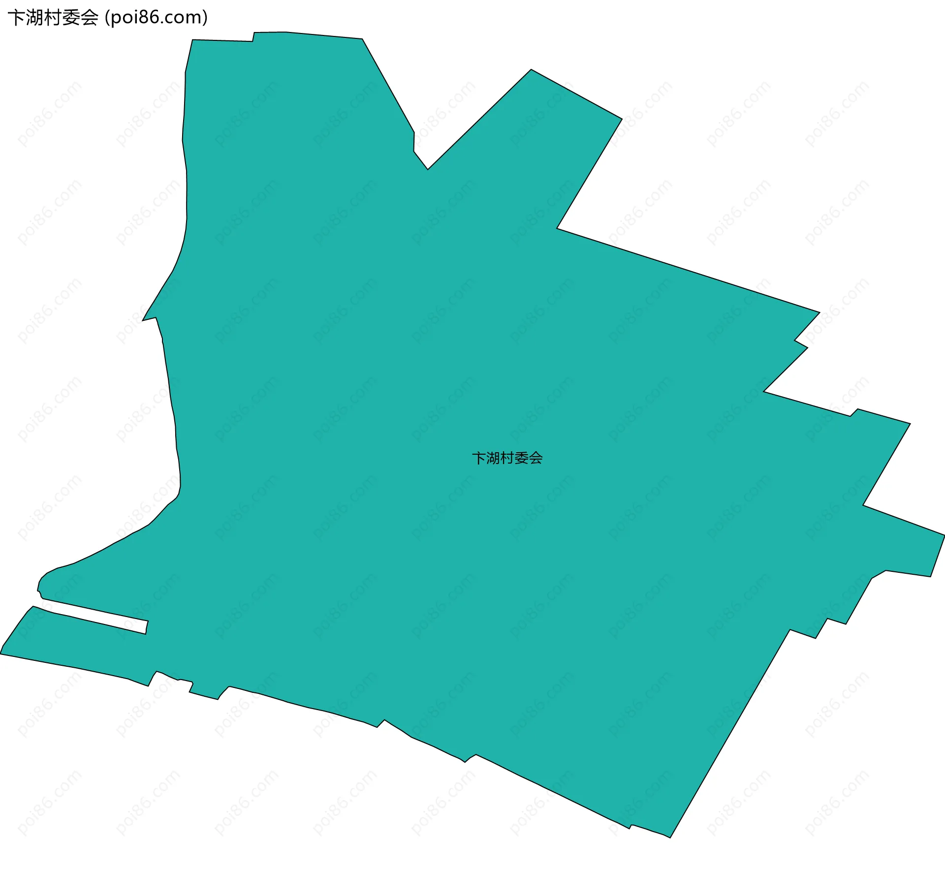 卞湖村委会边界地图