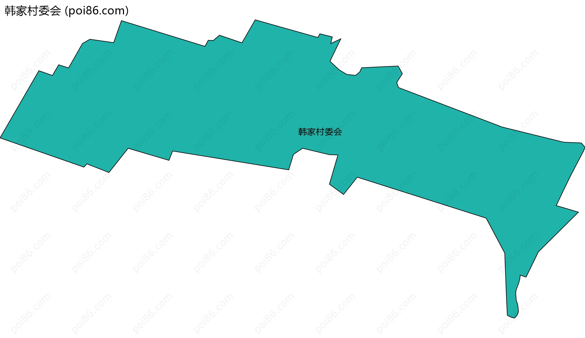 韩家村委会边界地图