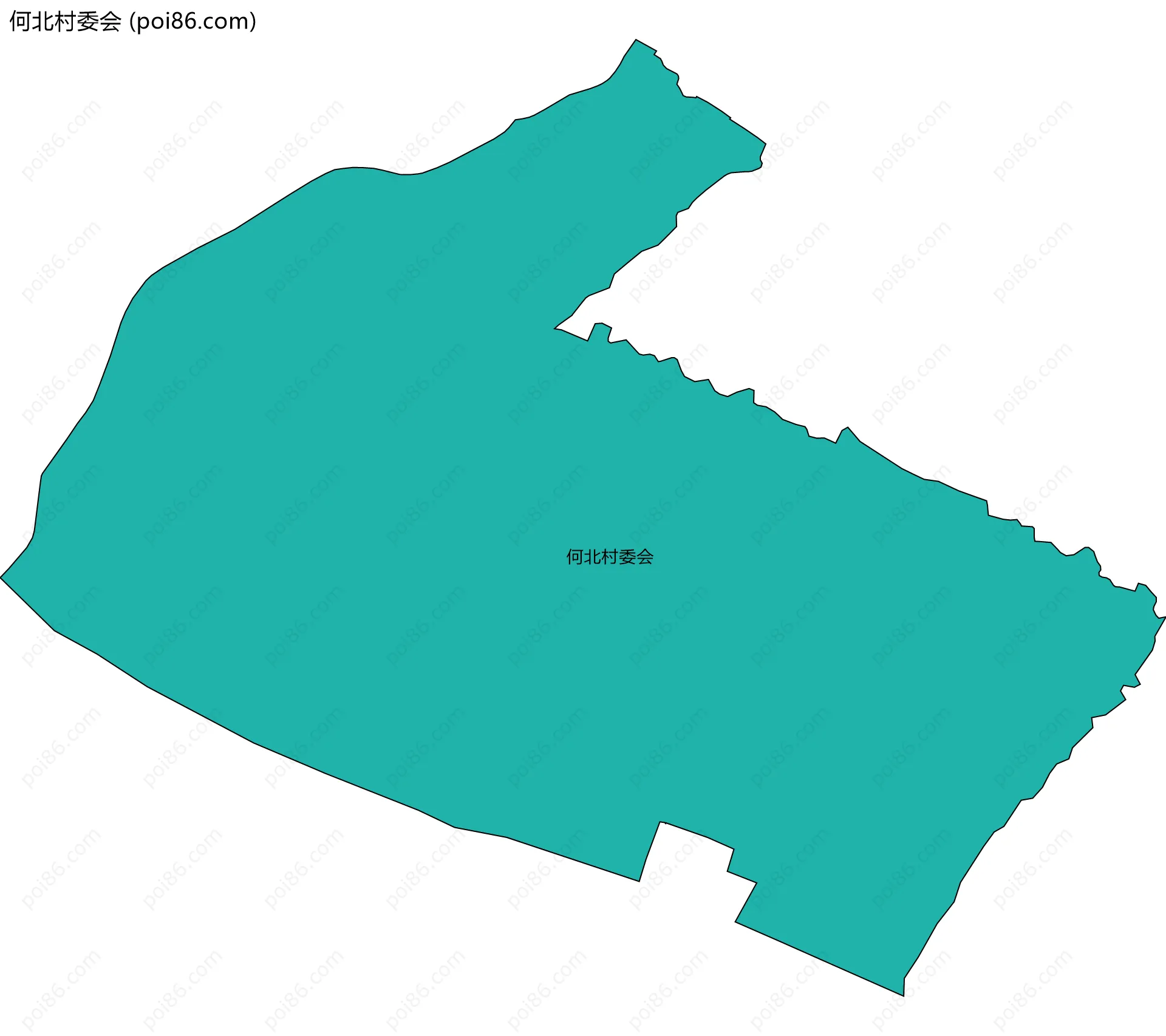 何北村委会边界地图