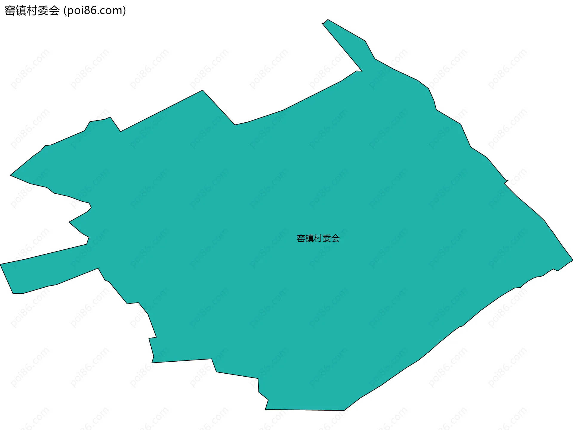 窑镇村委会边界地图