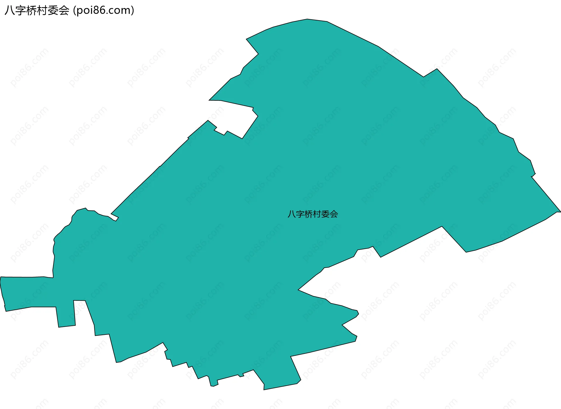八字桥村委会边界地图