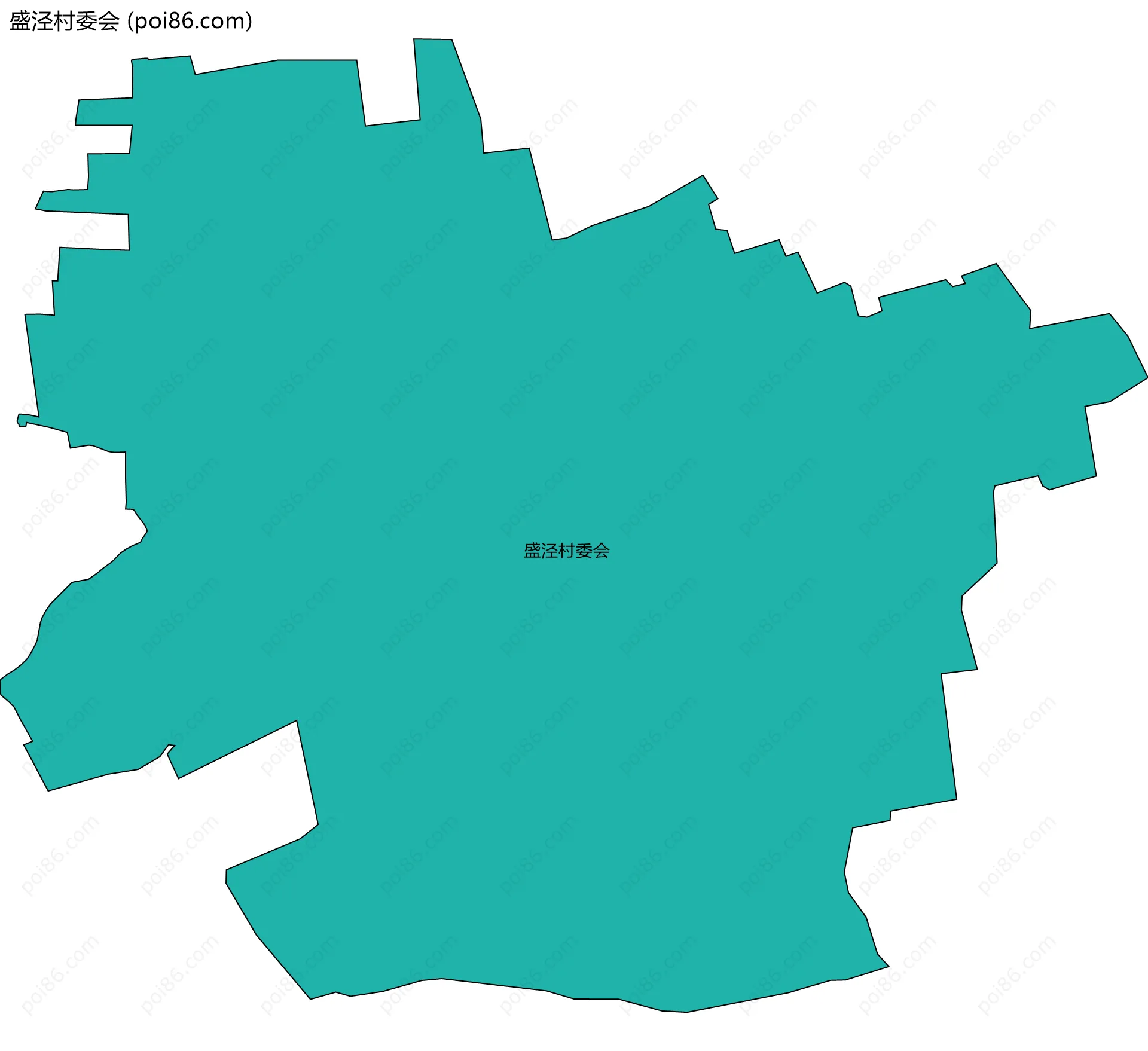 盛泾村委会边界地图