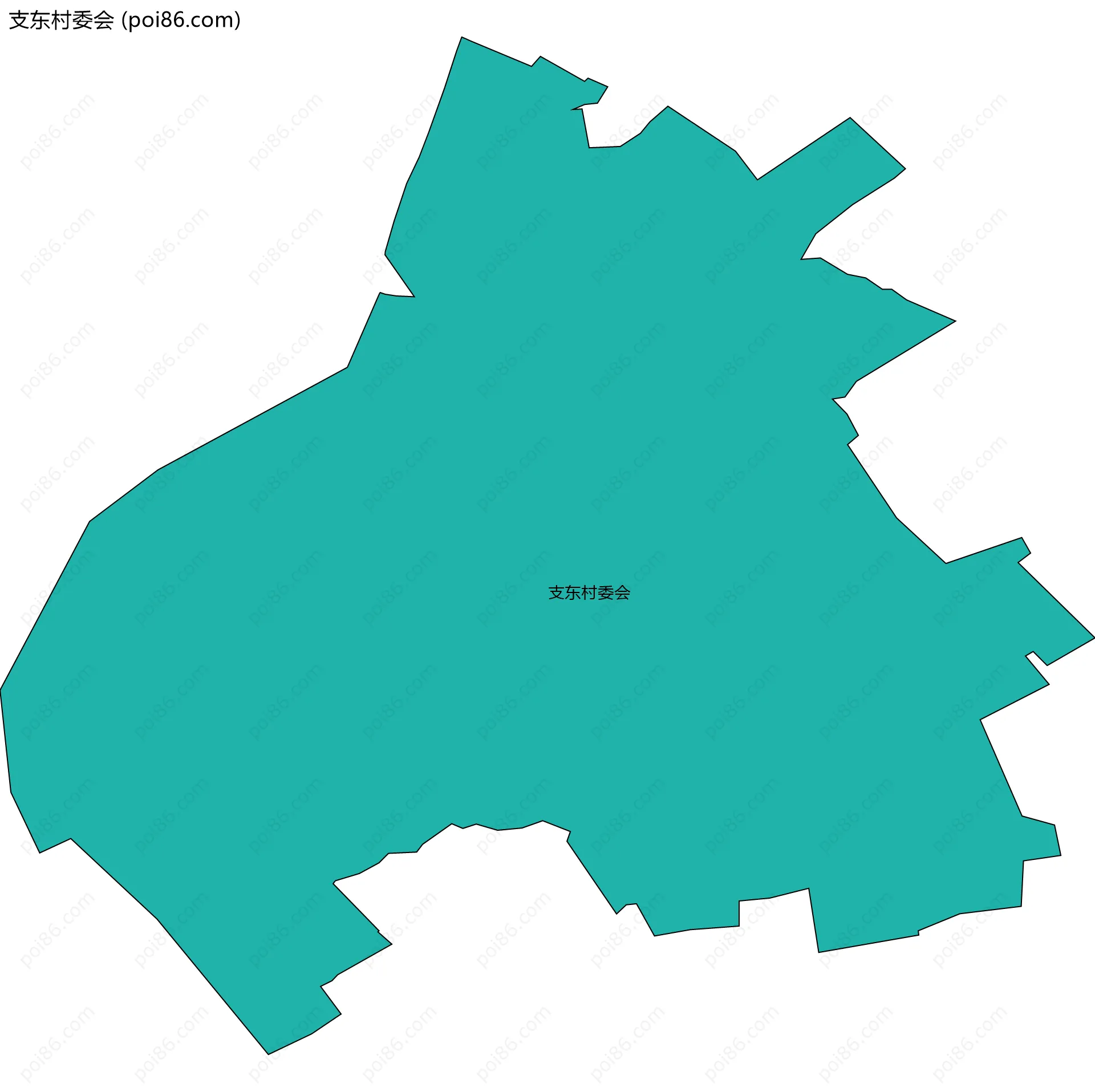 支东村委会边界地图