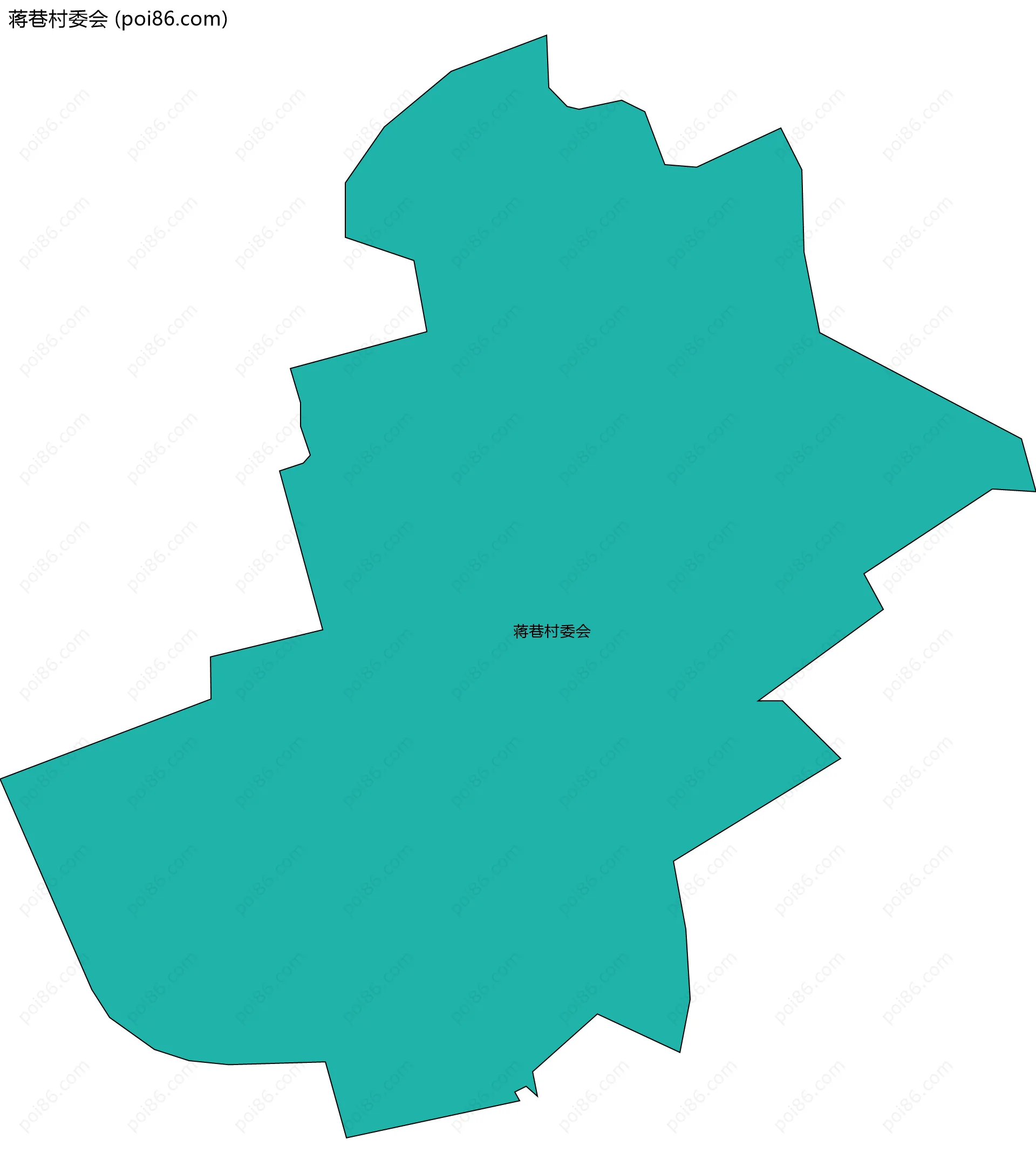 蒋巷村委会边界地图