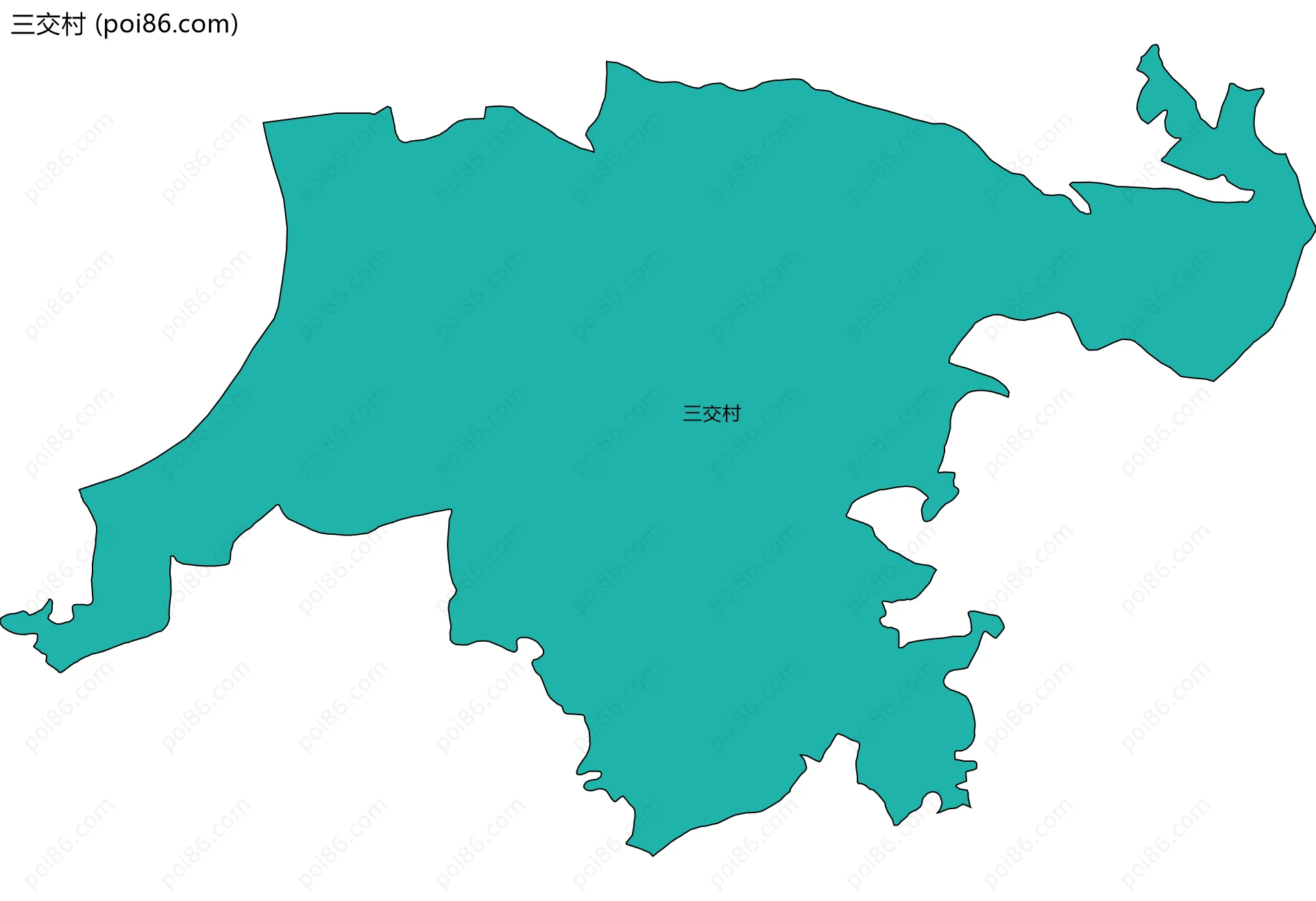 三交村边界地图