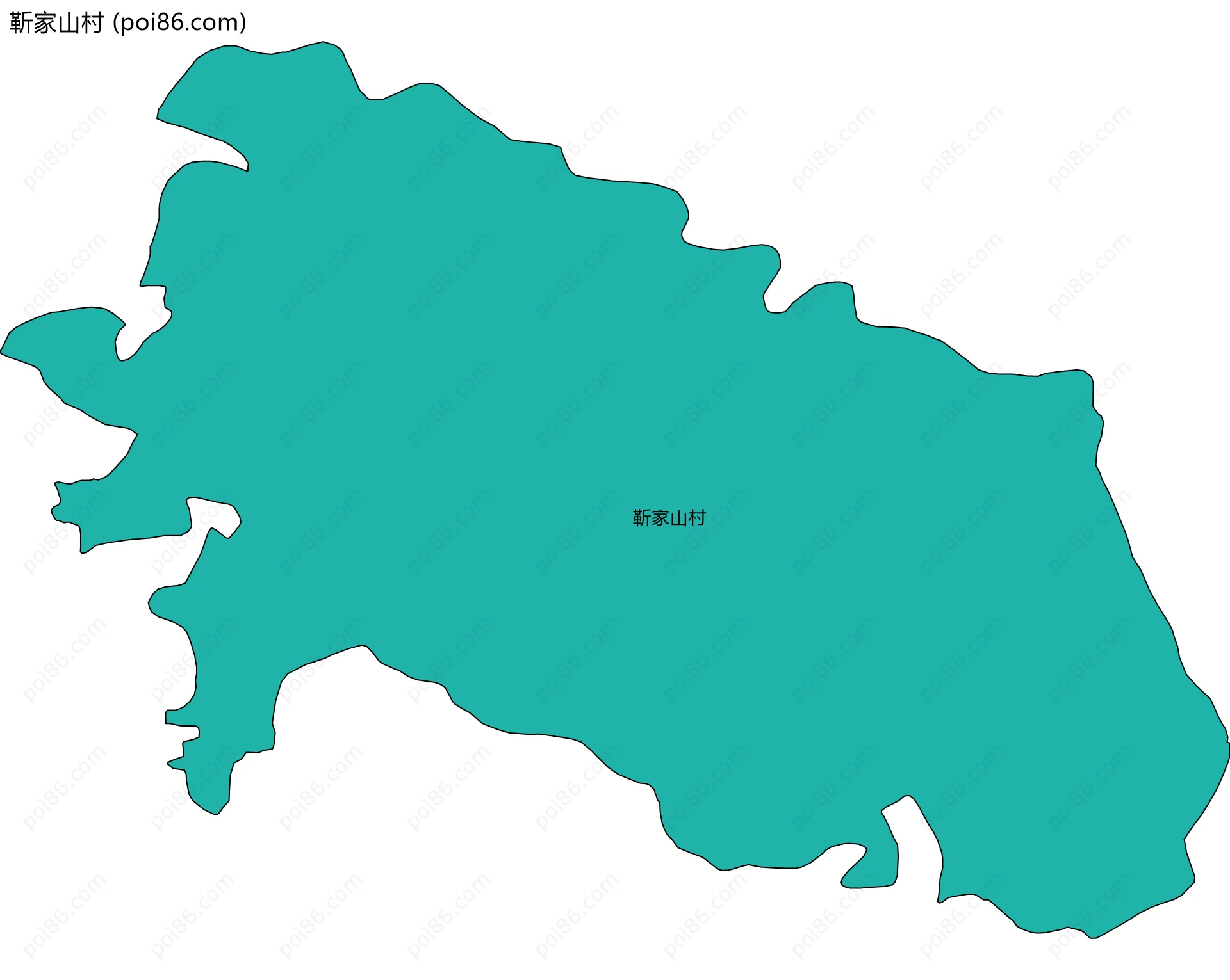 靳家山村边界地图