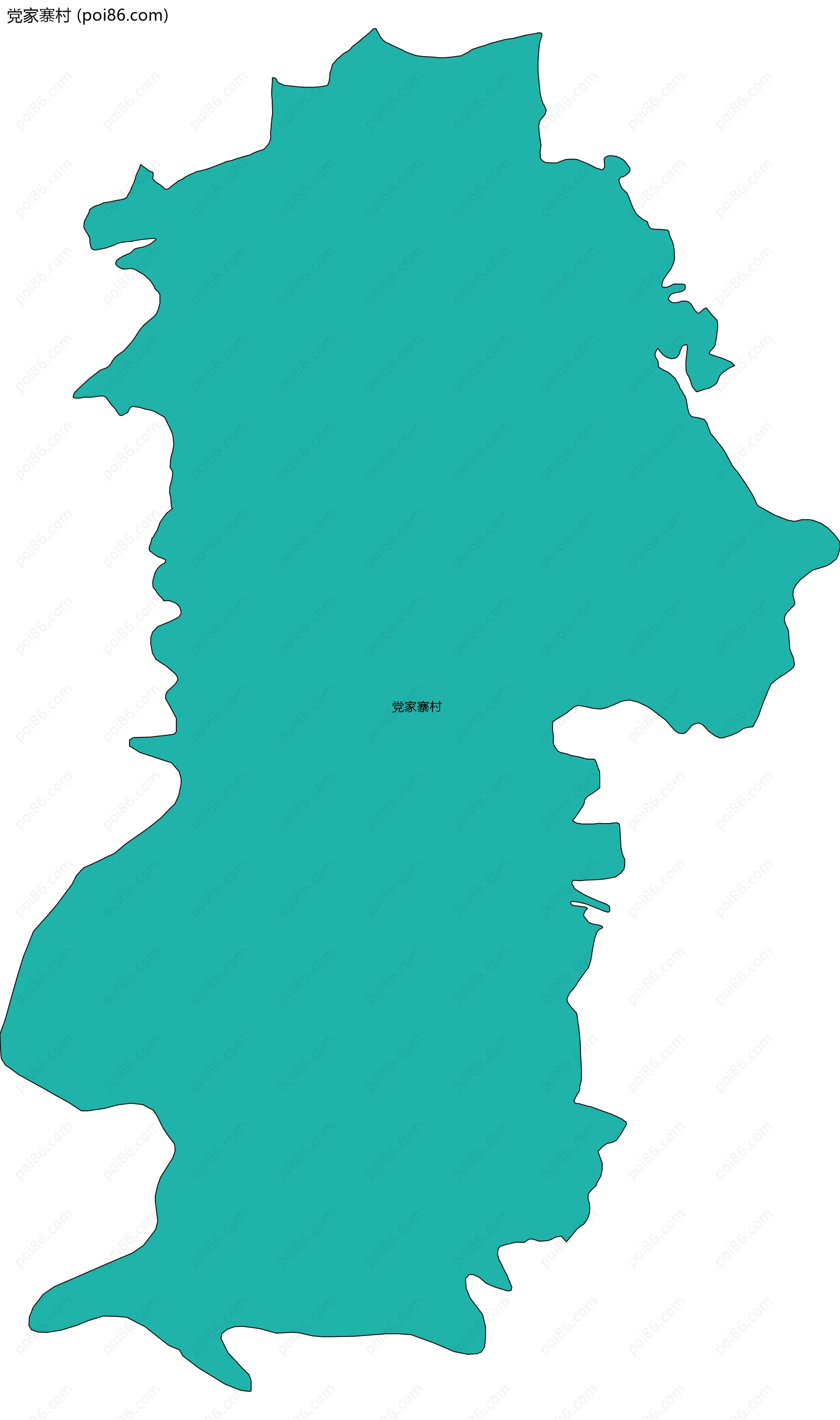 党家寨村边界地图