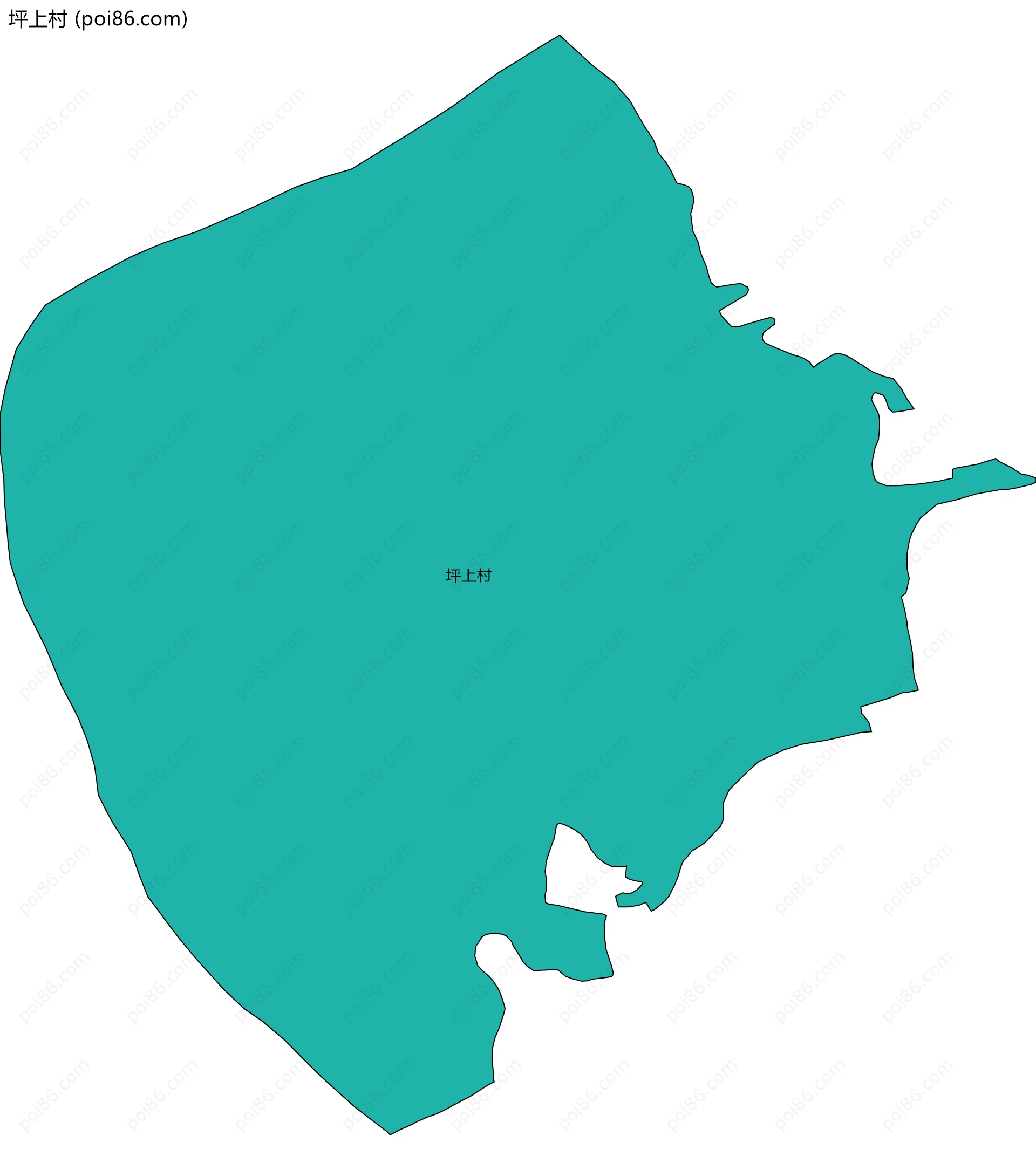 坪上村边界地图