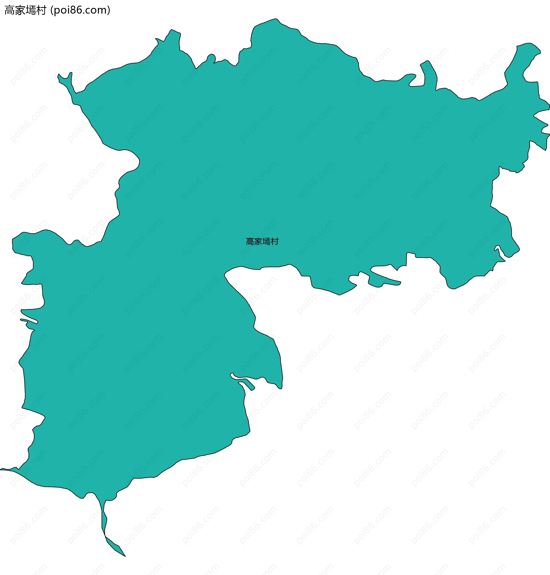 高家墕村边界地图