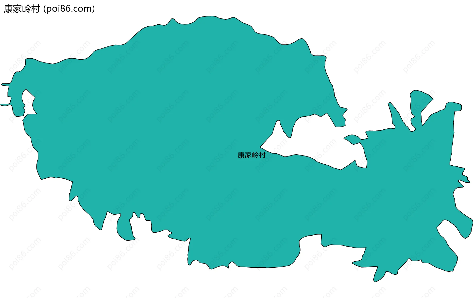 康家岭村边界地图