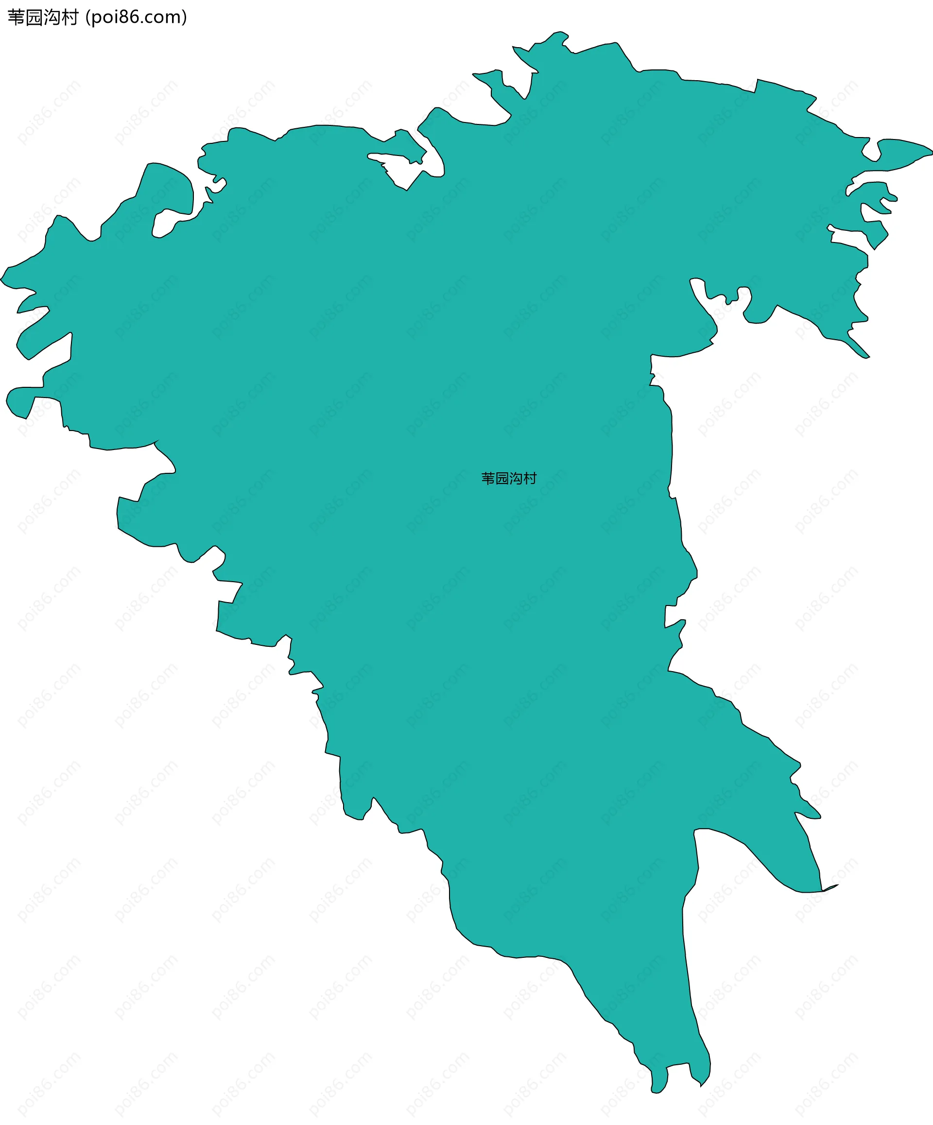 苇园沟村边界地图