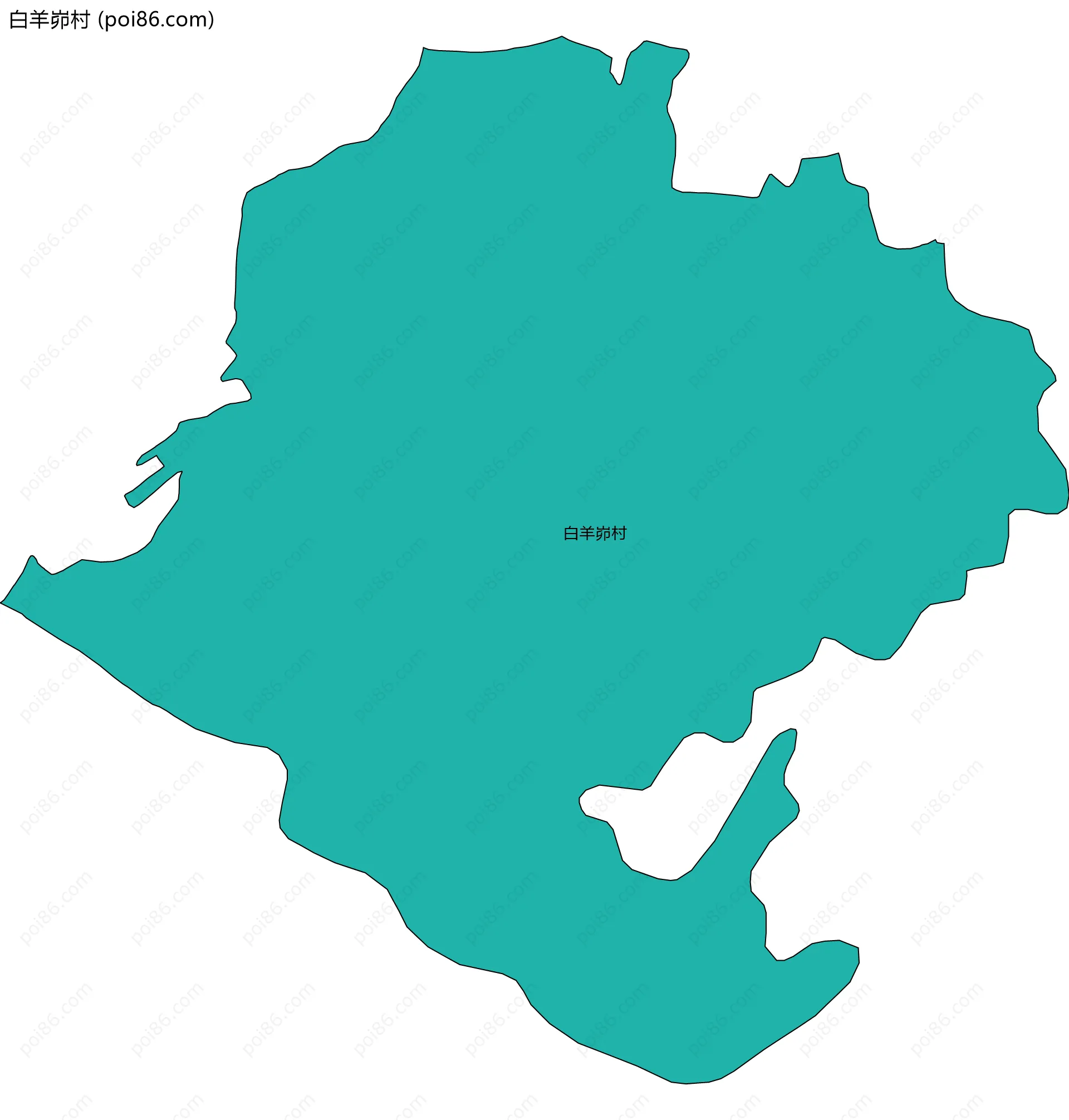 白羊峁村边界地图