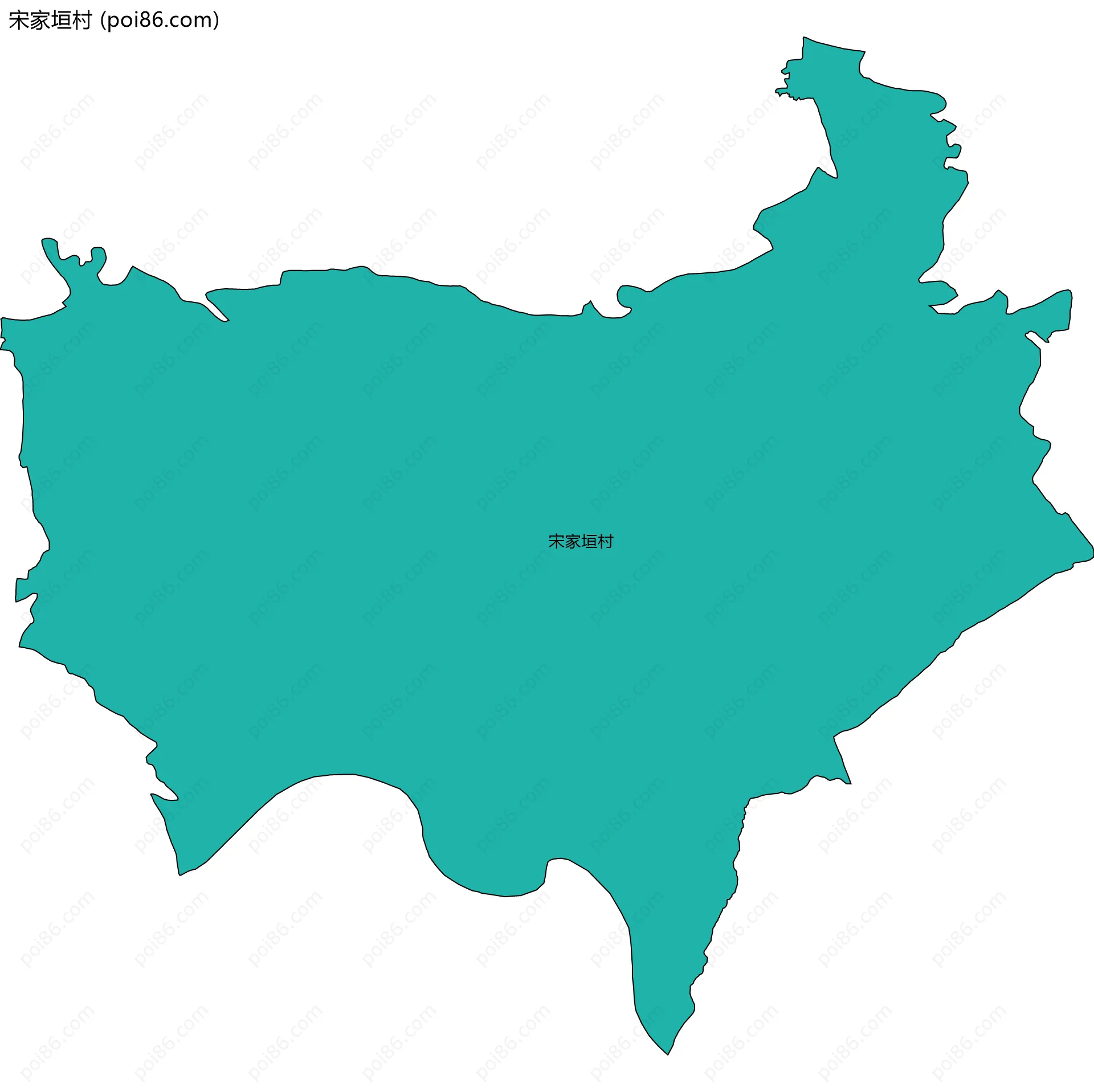 宋家垣村边界地图