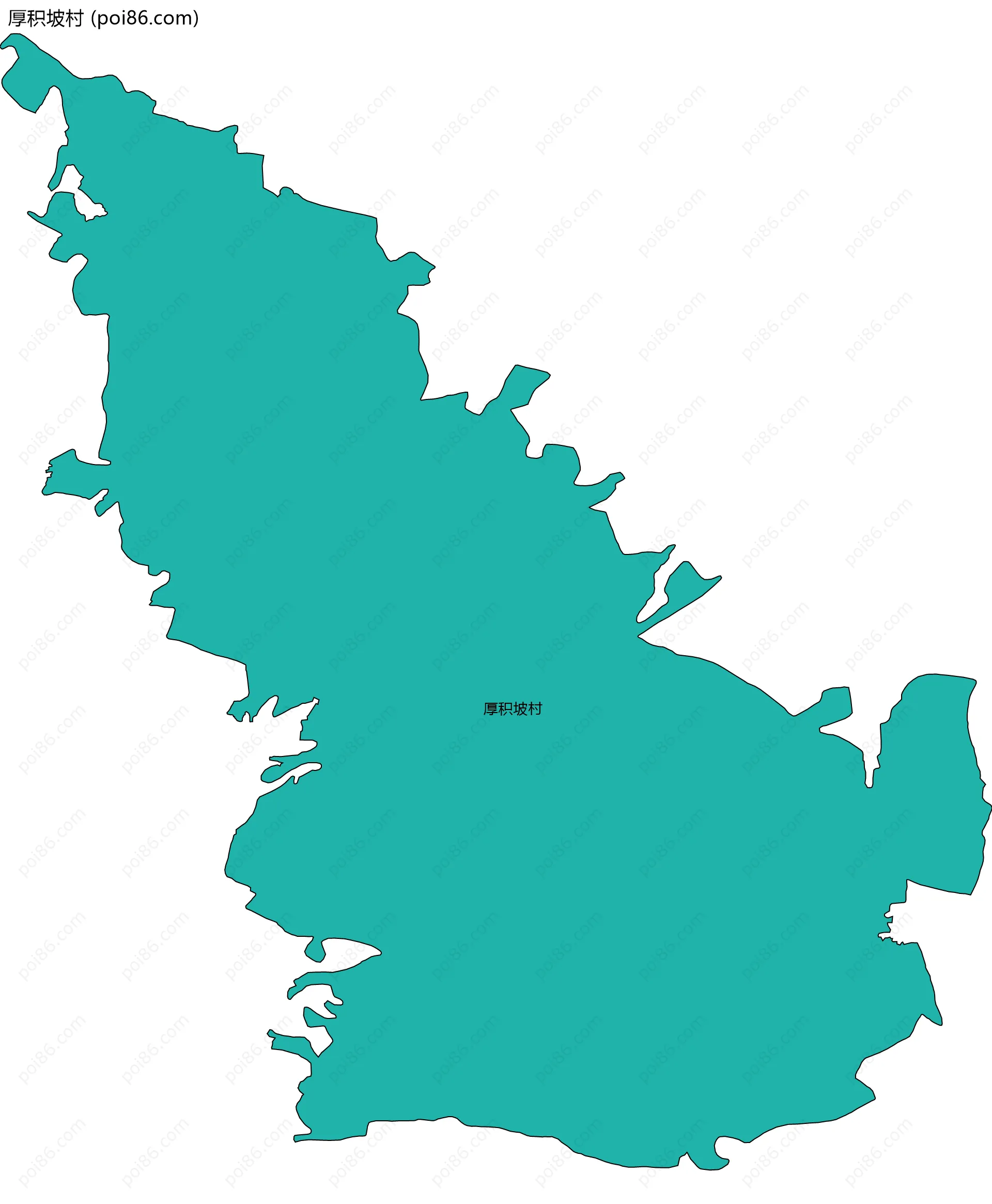 厚积坡村边界地图