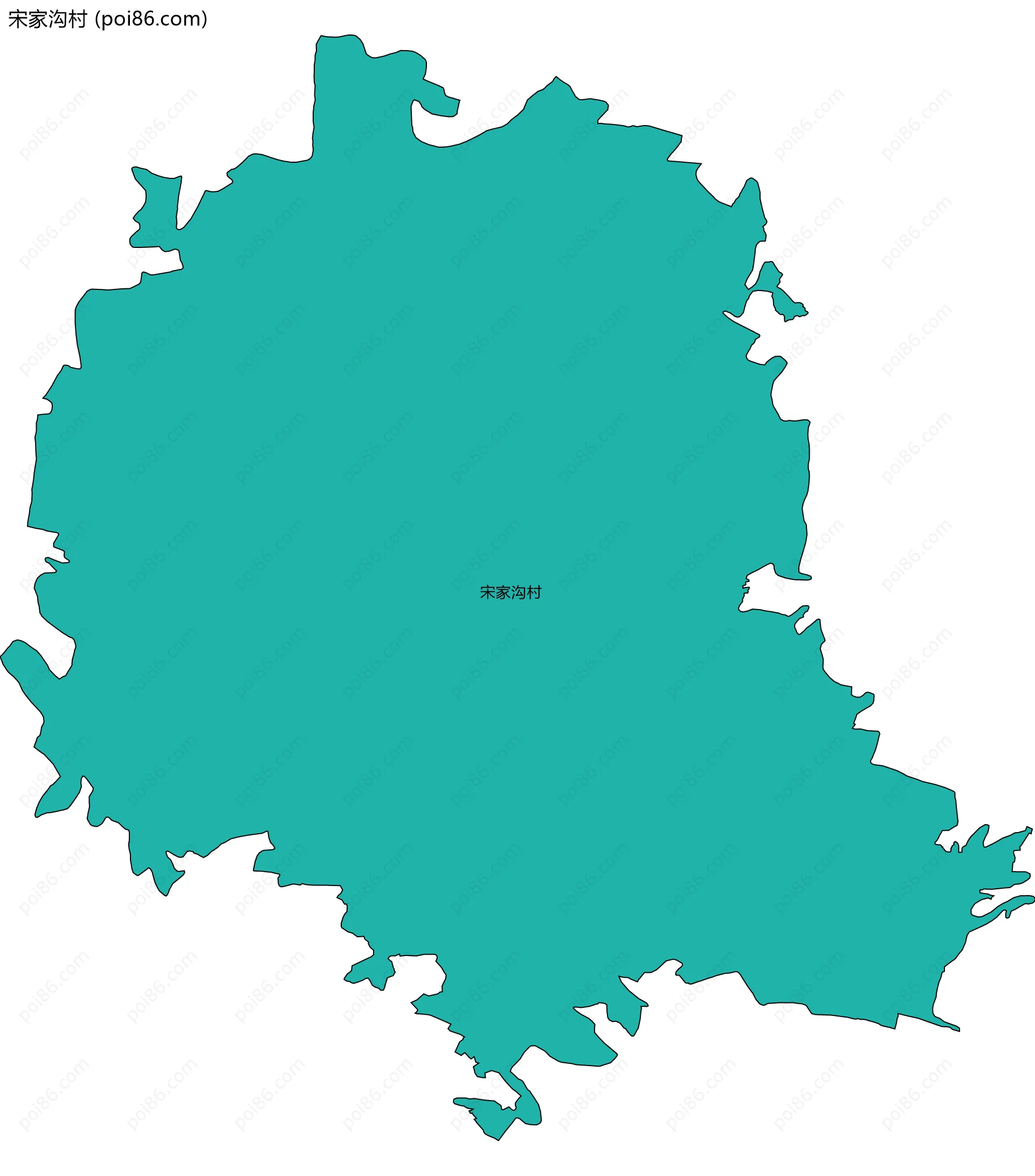 宋家沟村边界地图