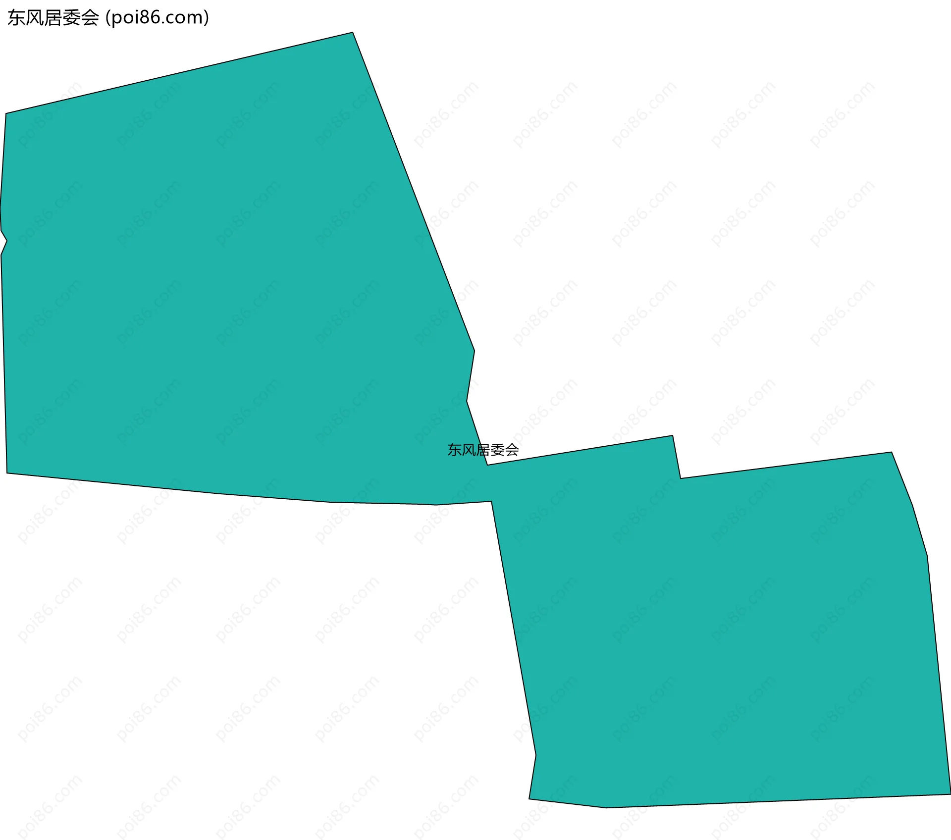 东风居委会边界地图
