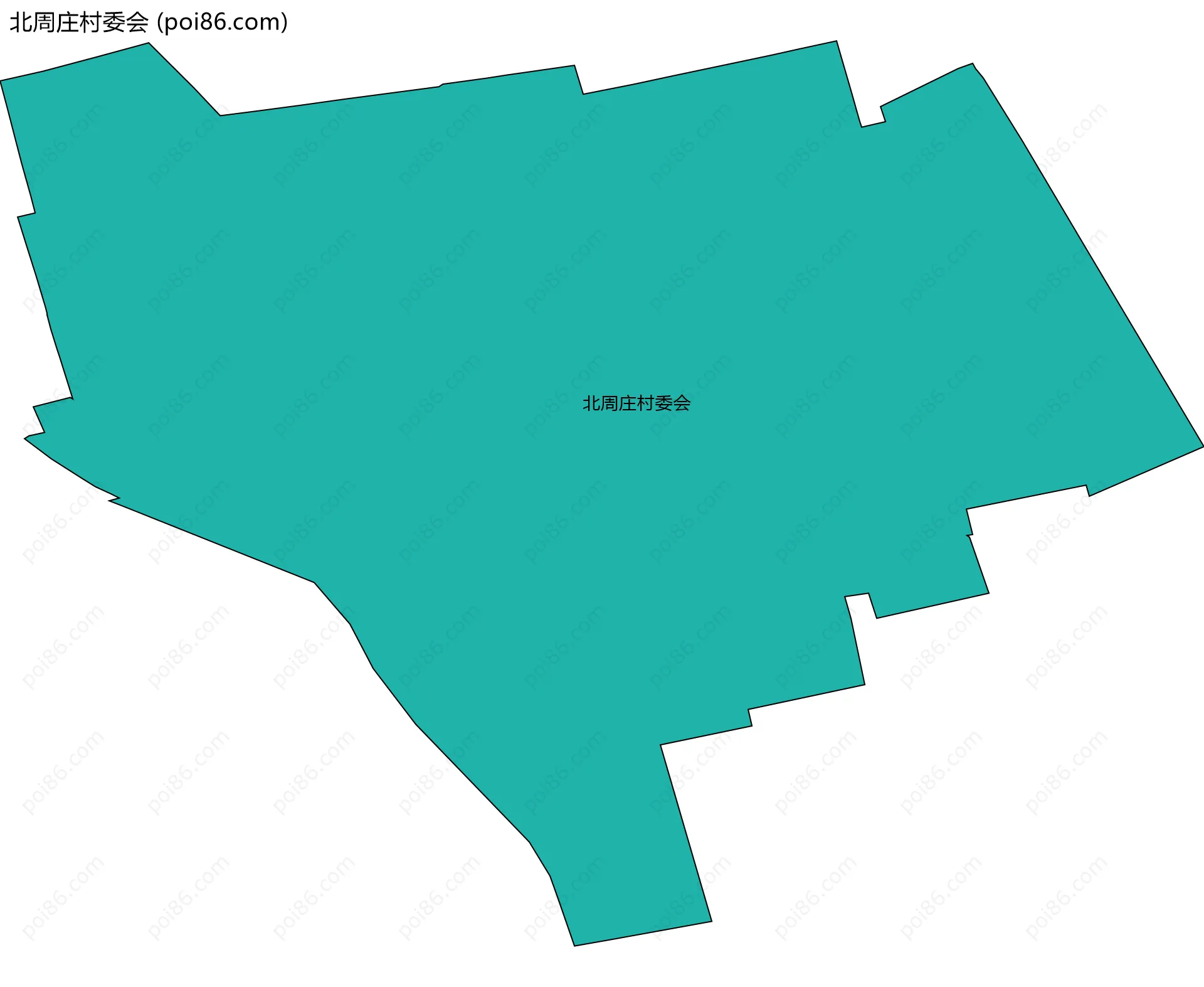 北周庄村委会边界地图
