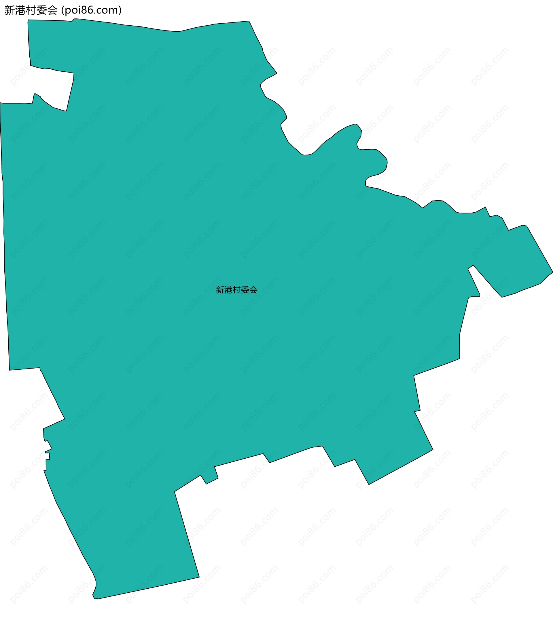 新港村委会边界地图