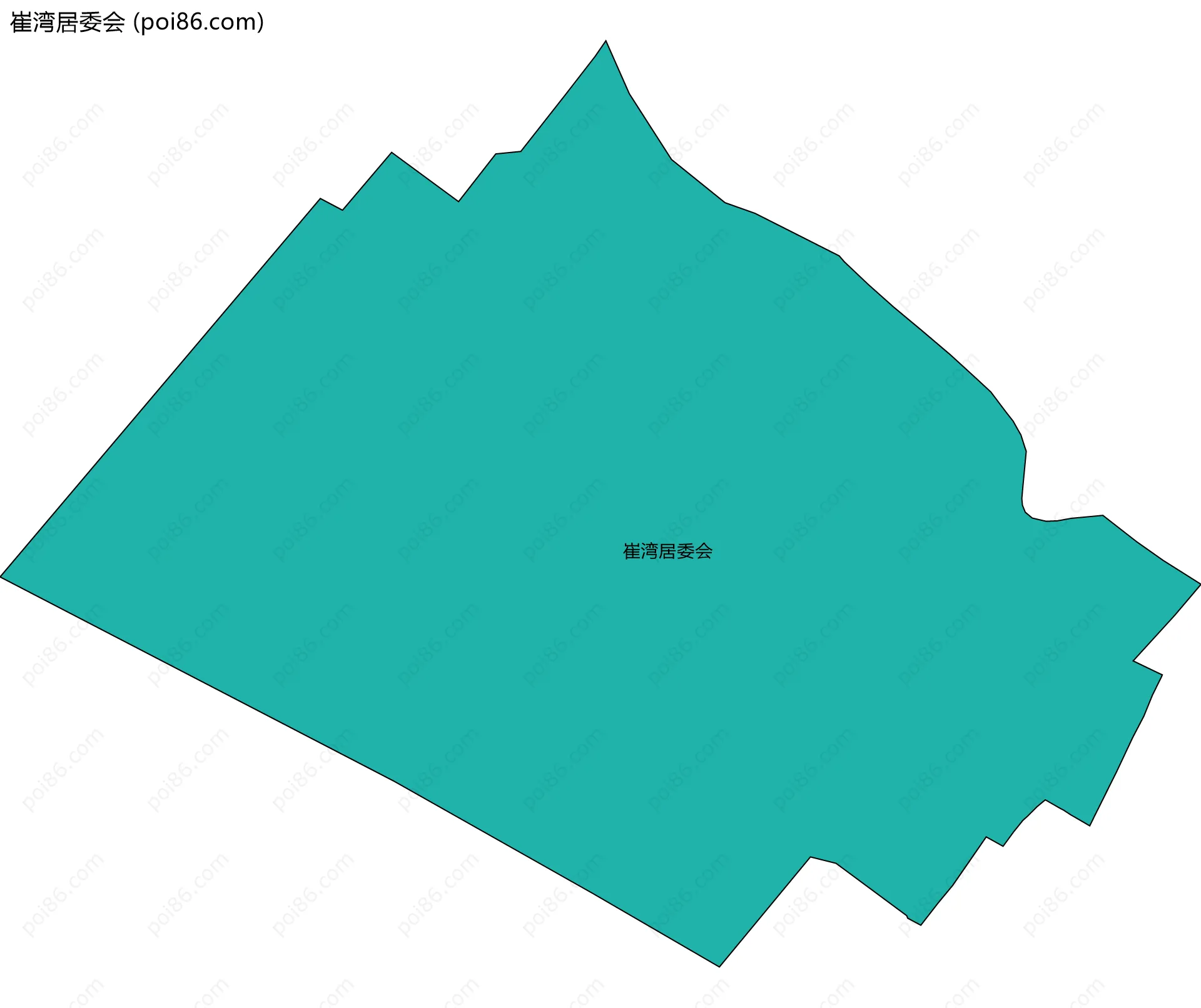 崔湾居委会边界地图