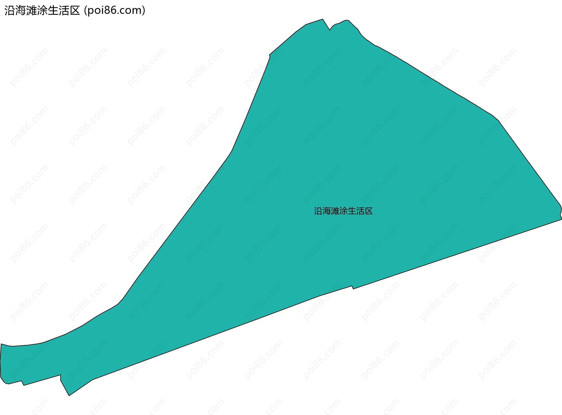沿海滩涂生活区边界地图