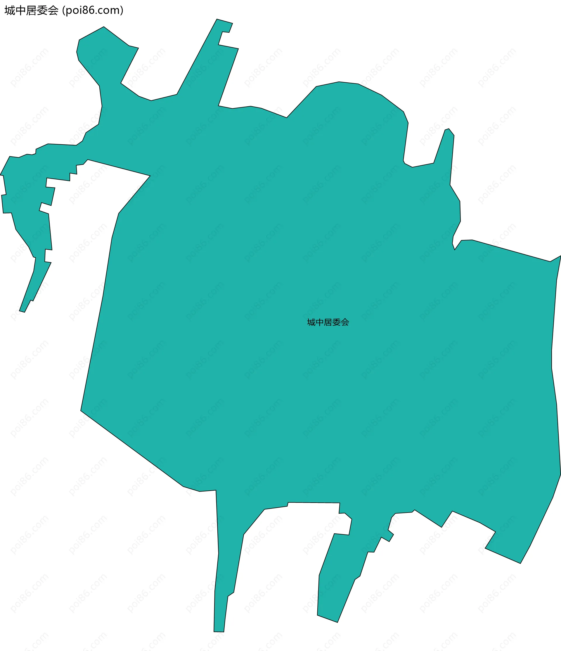 城中居委会边界地图