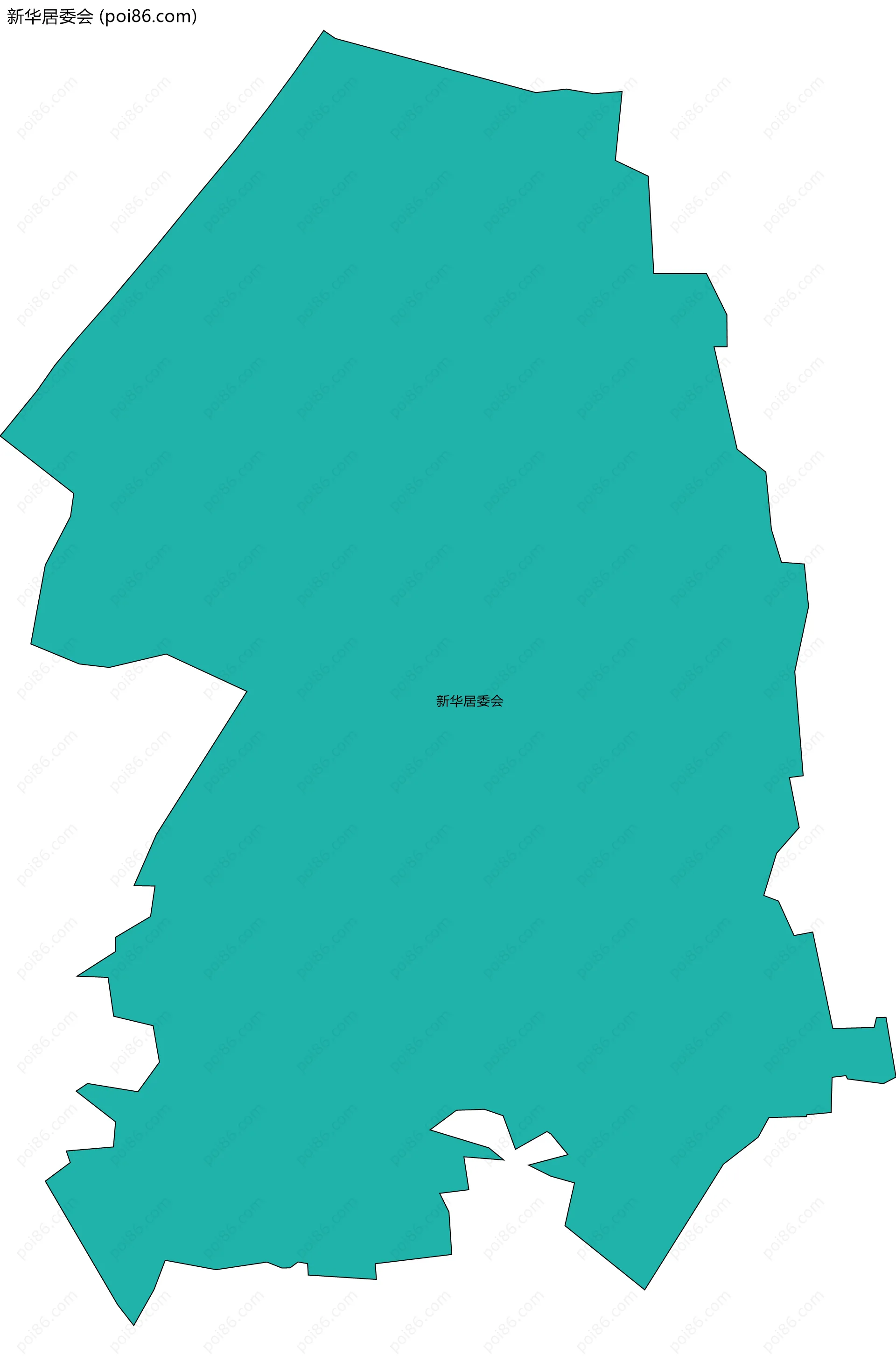 新华居委会边界地图