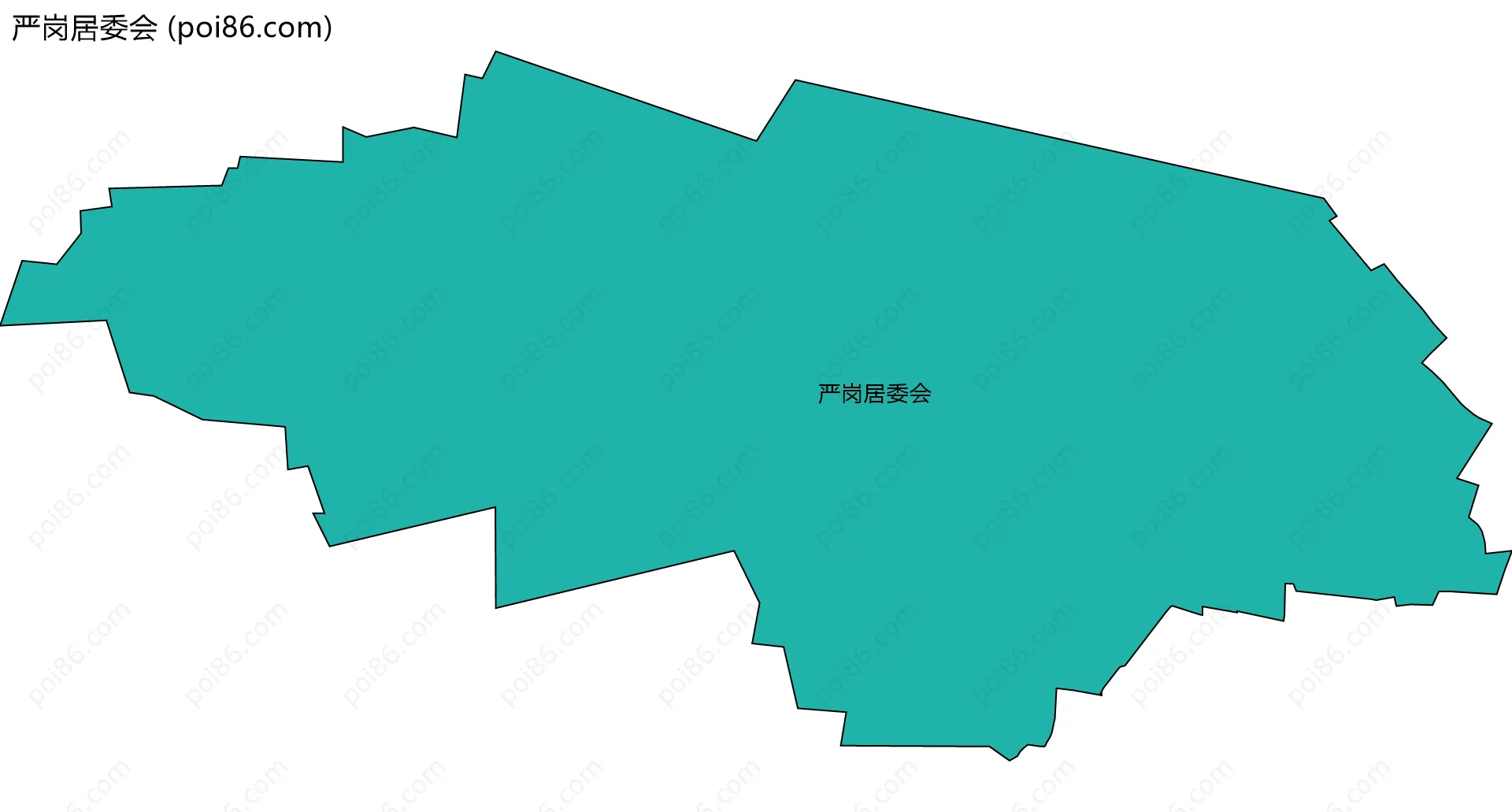 严岗居委会边界地图