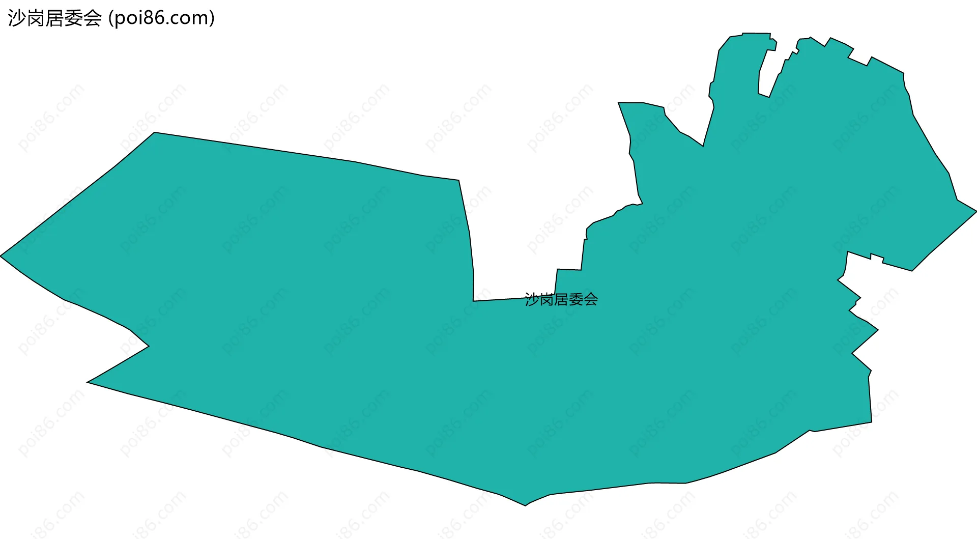 沙岗居委会边界地图