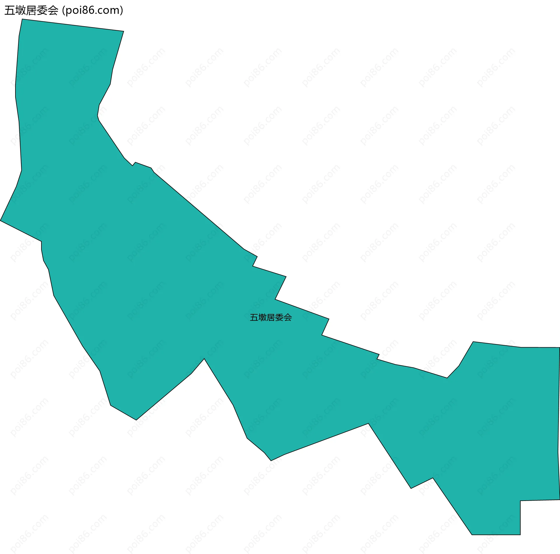 五墩居委会边界地图
