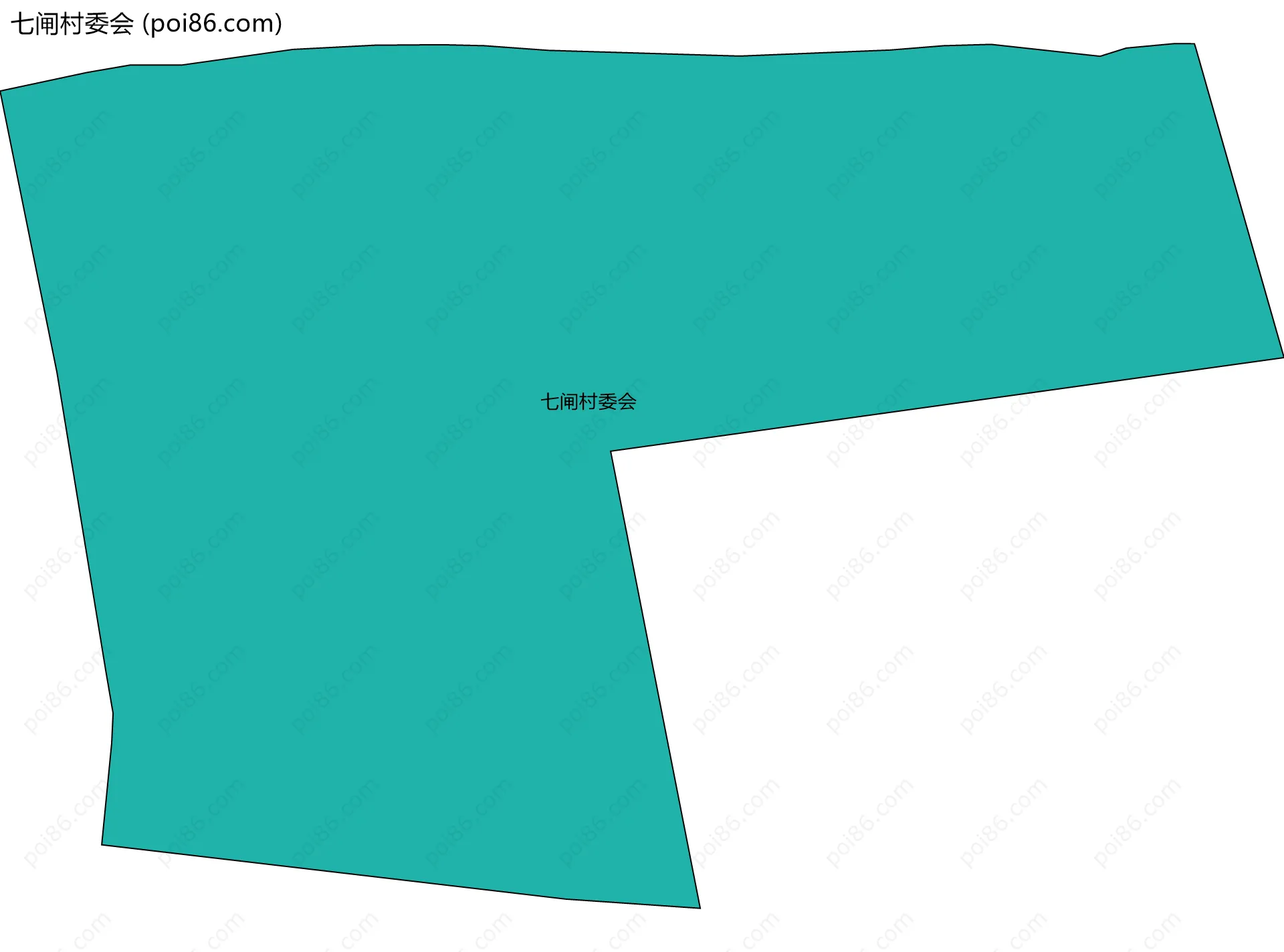 七闸村委会边界地图