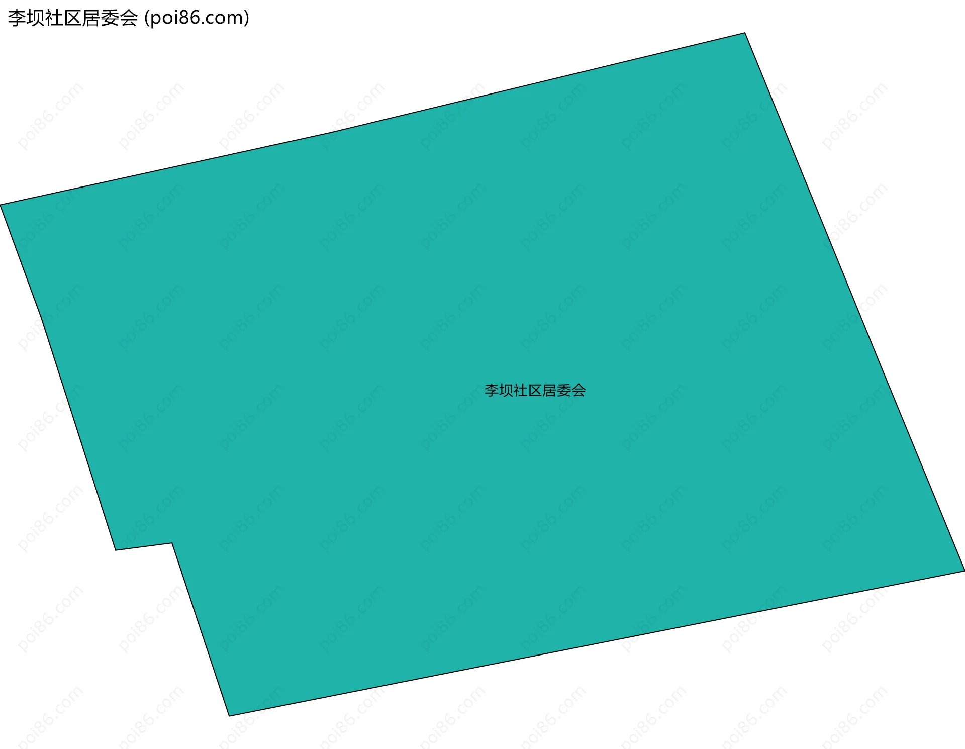 李坝社区居委会边界地图