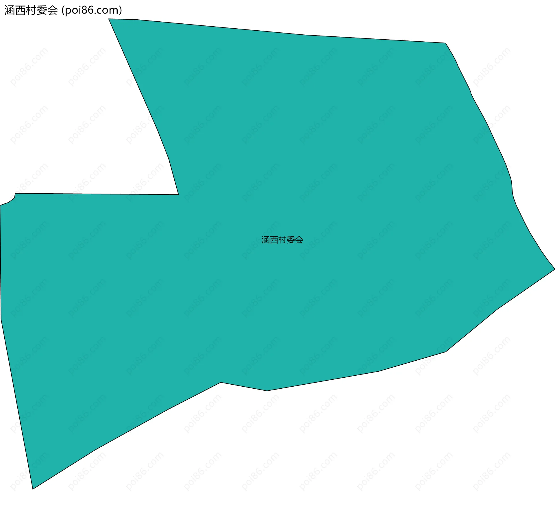 涵西村委会边界地图