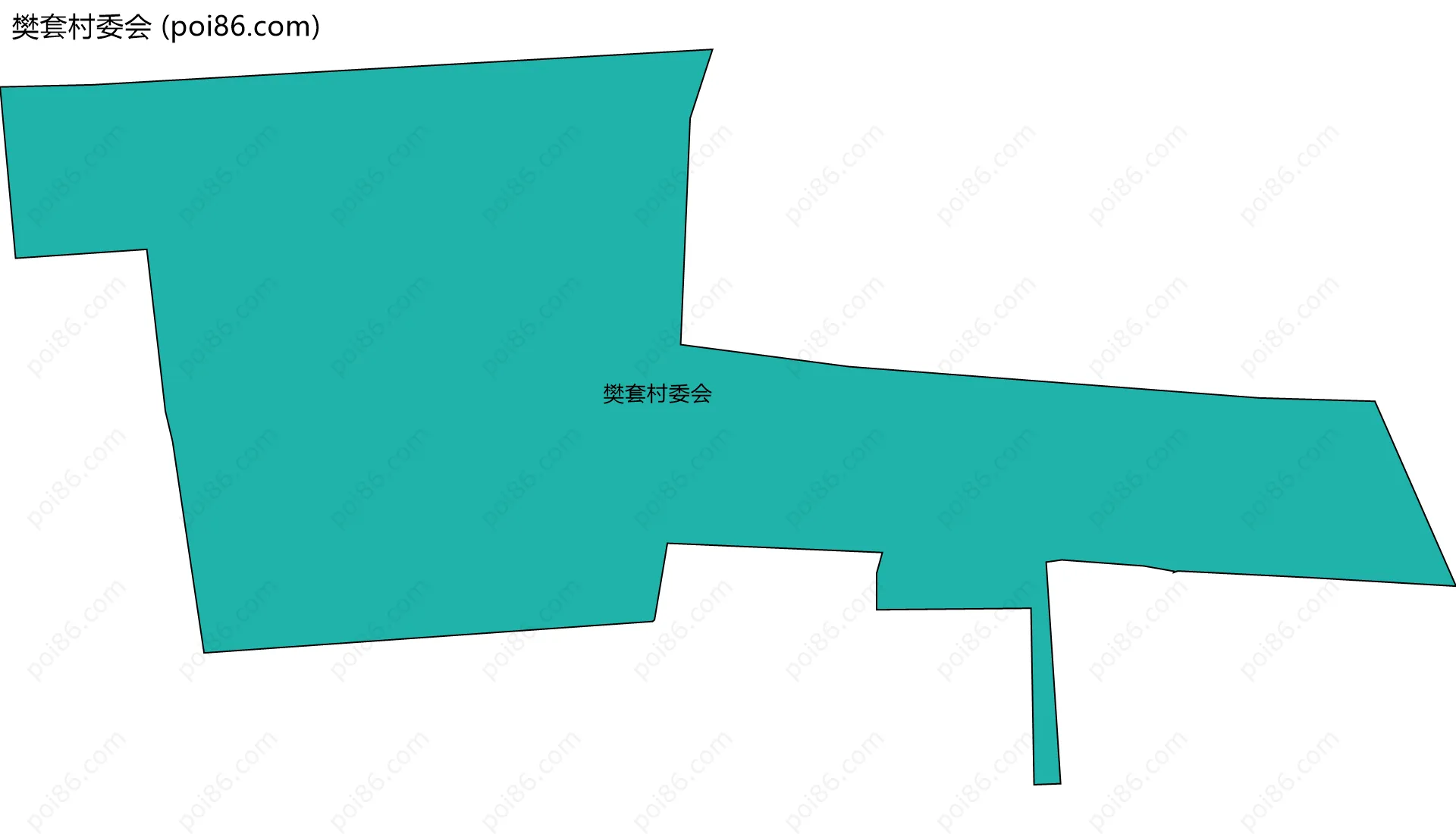 樊套村委会边界地图