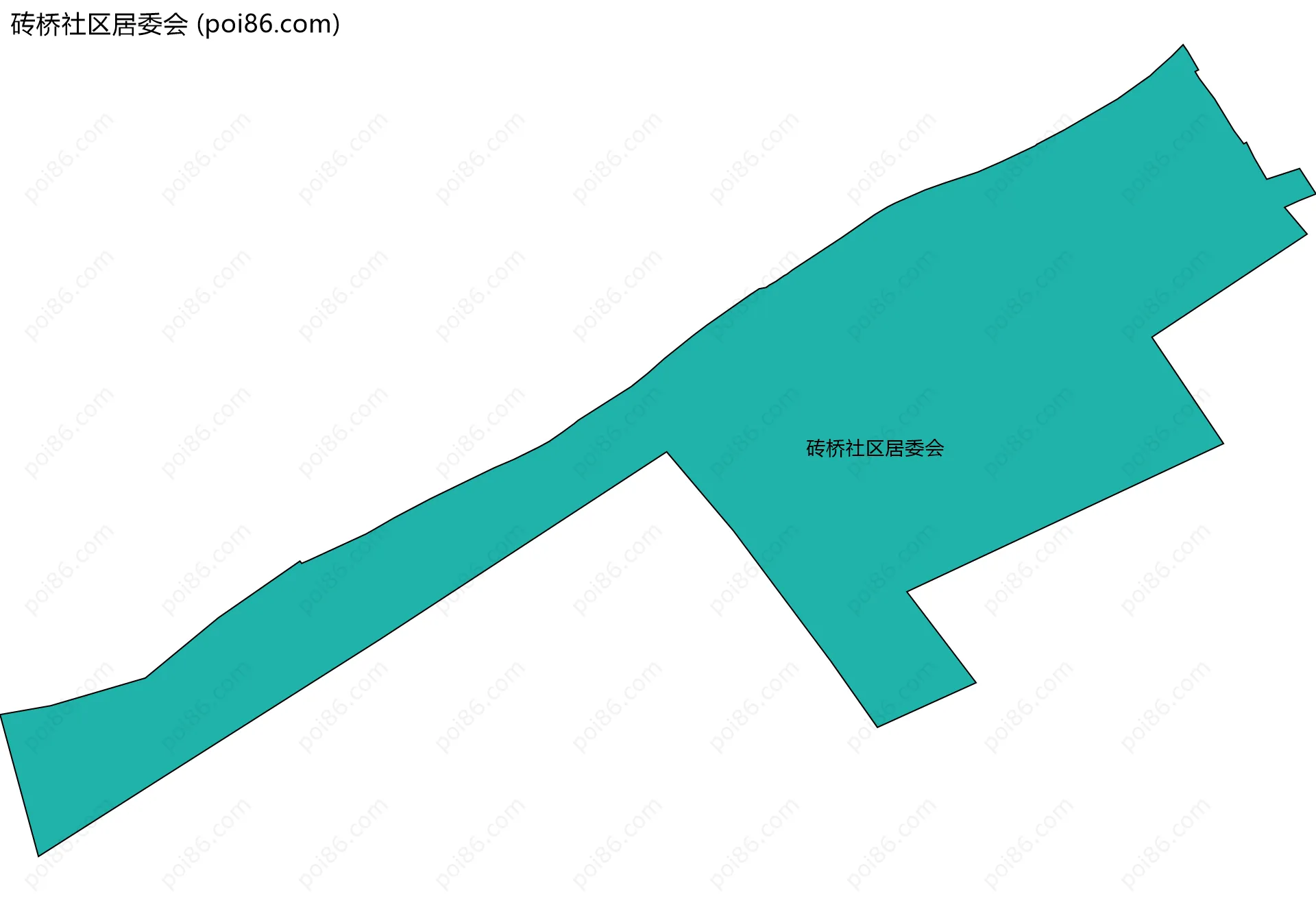 砖桥社区居委会边界地图