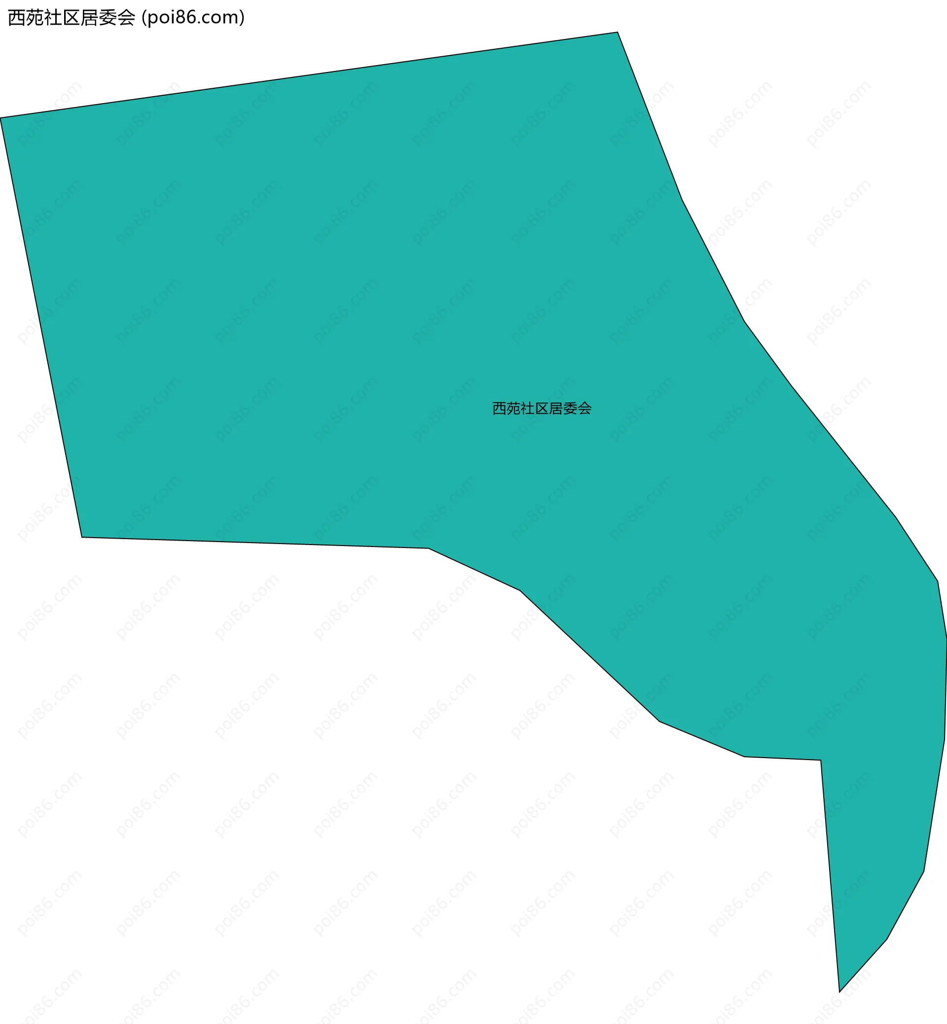 西苑社区居委会边界地图