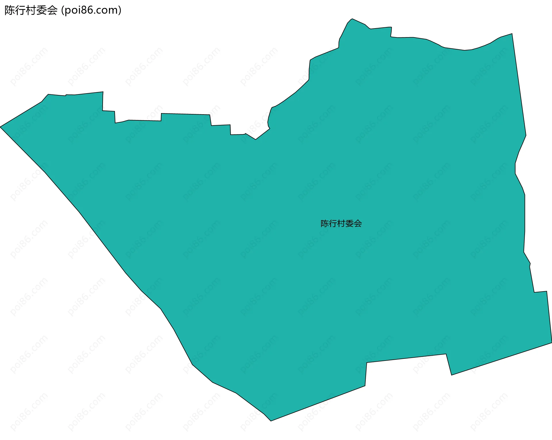 陈行村委会边界地图