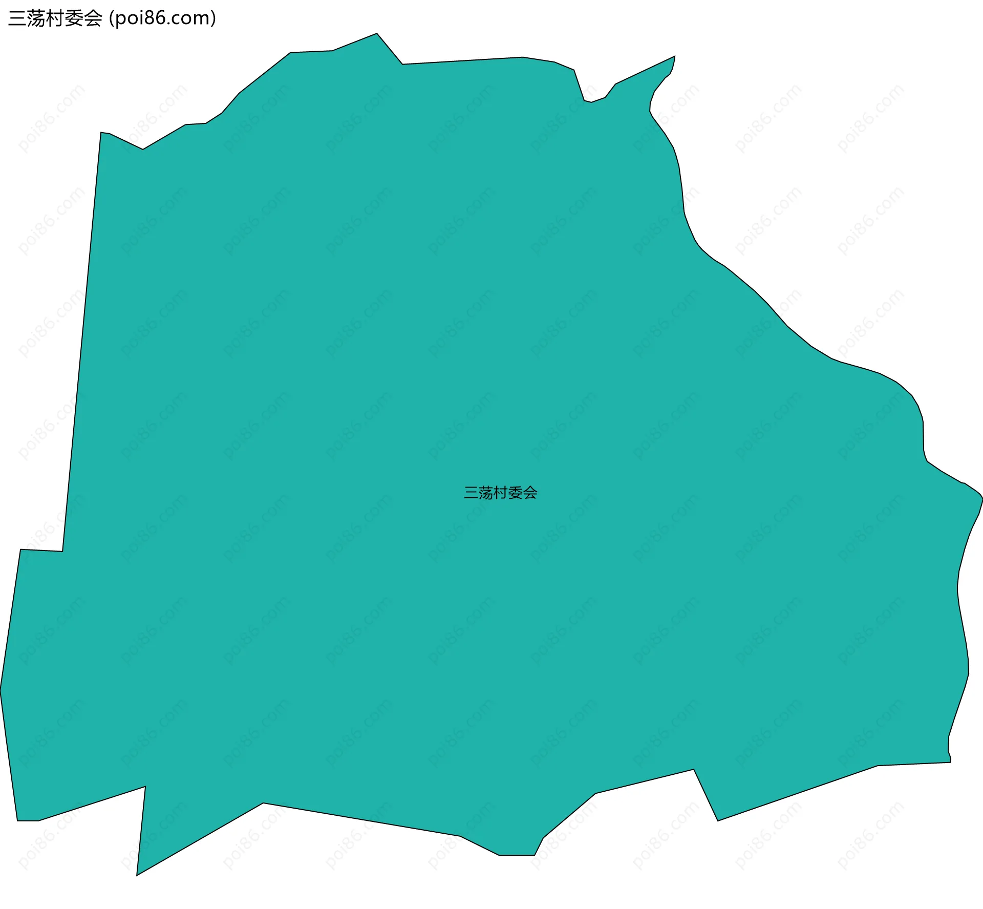 三荡村委会边界地图