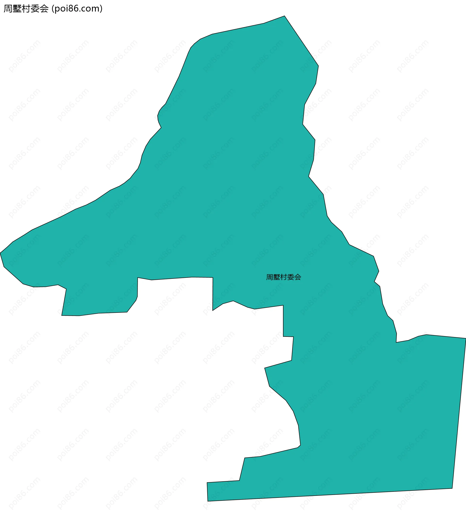 周墅村委会边界地图