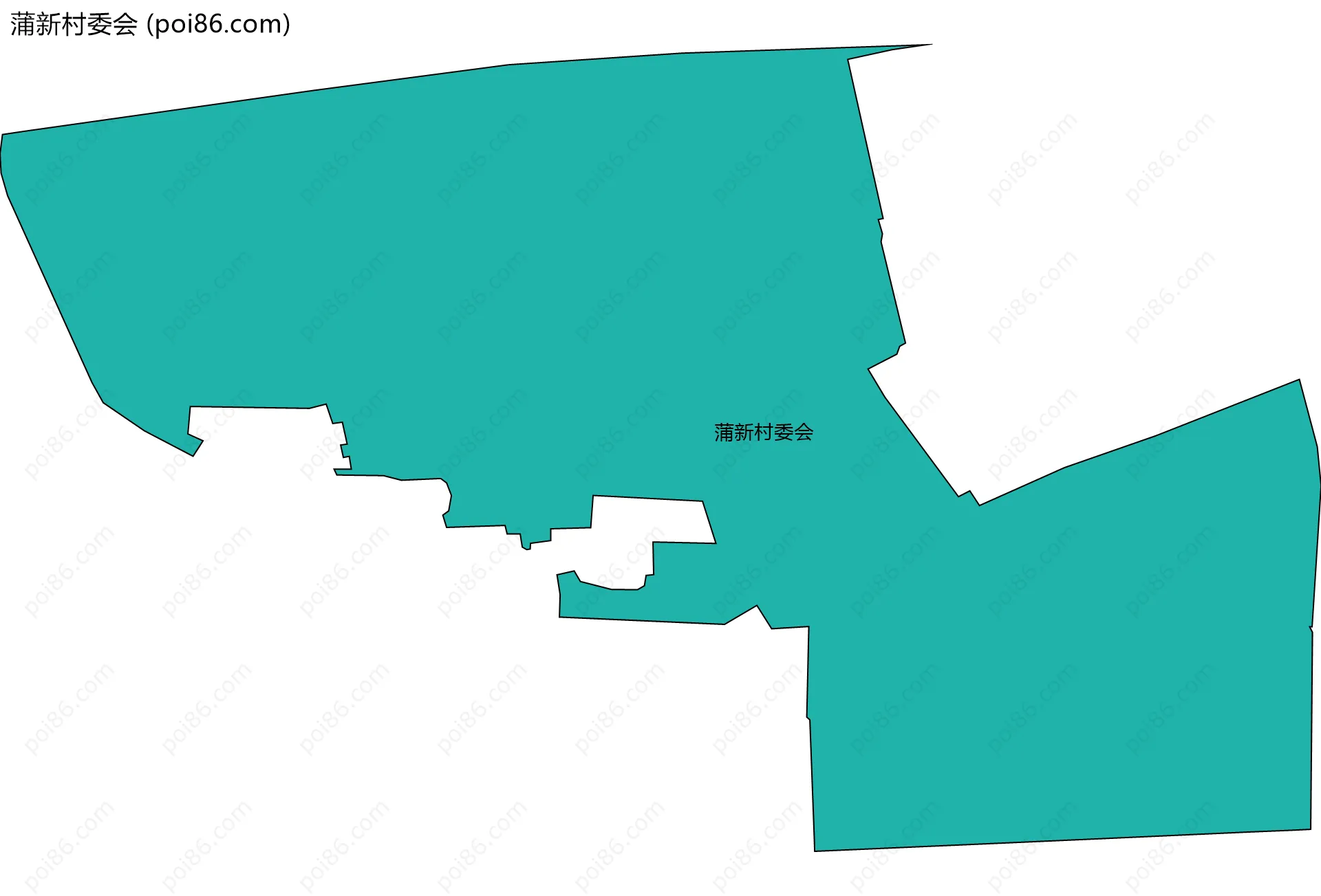 蒲新村委会边界地图