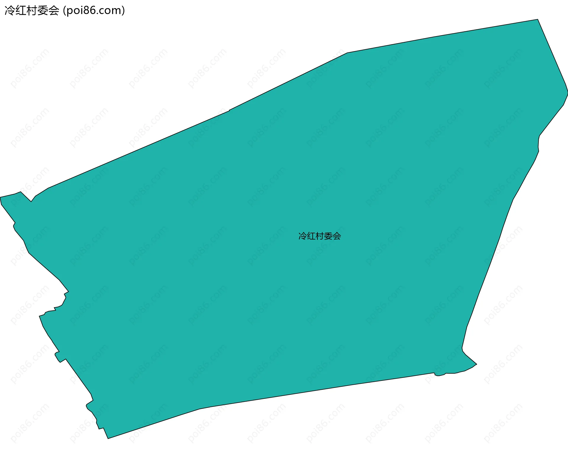 冷红村委会边界地图