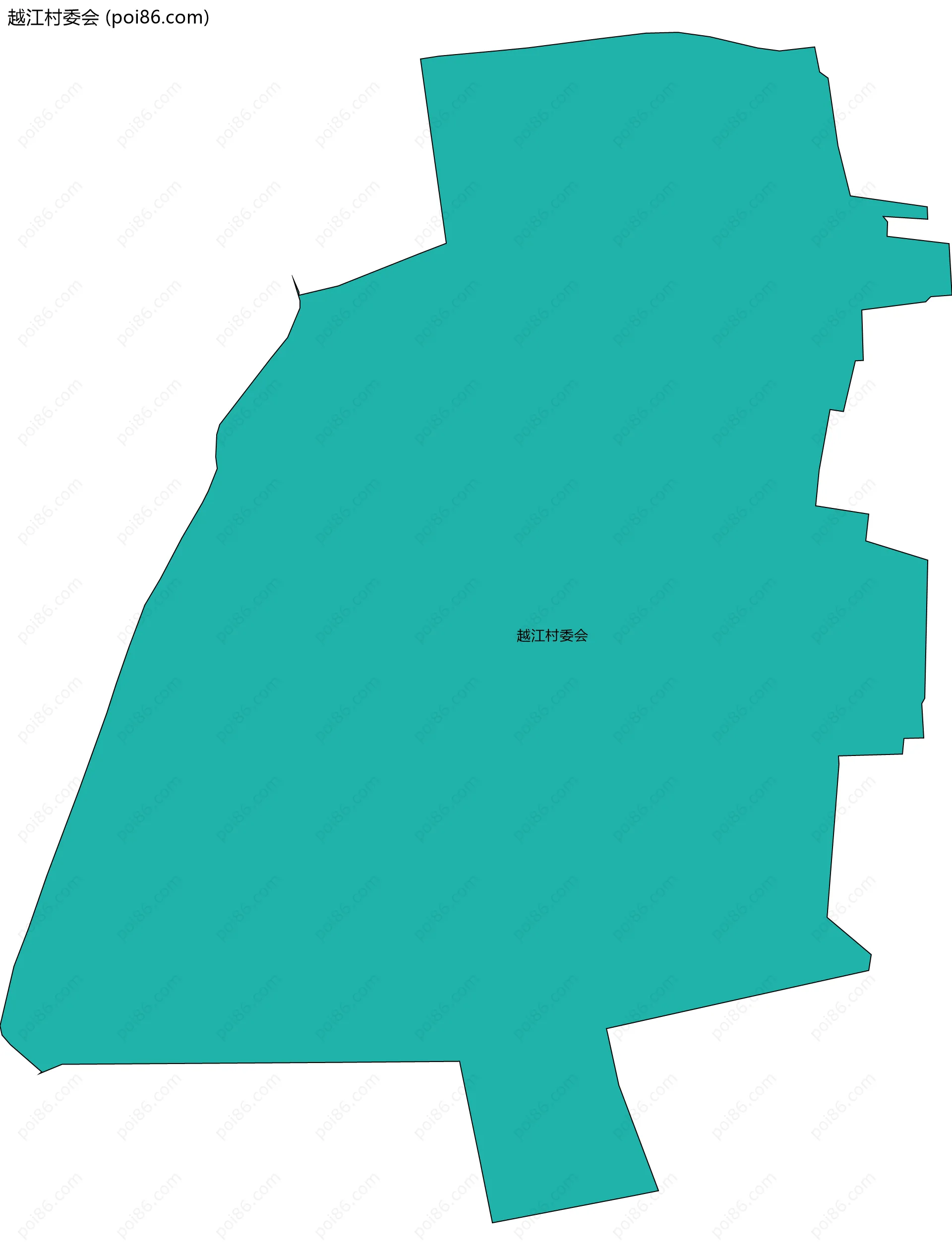 越江村委会边界地图