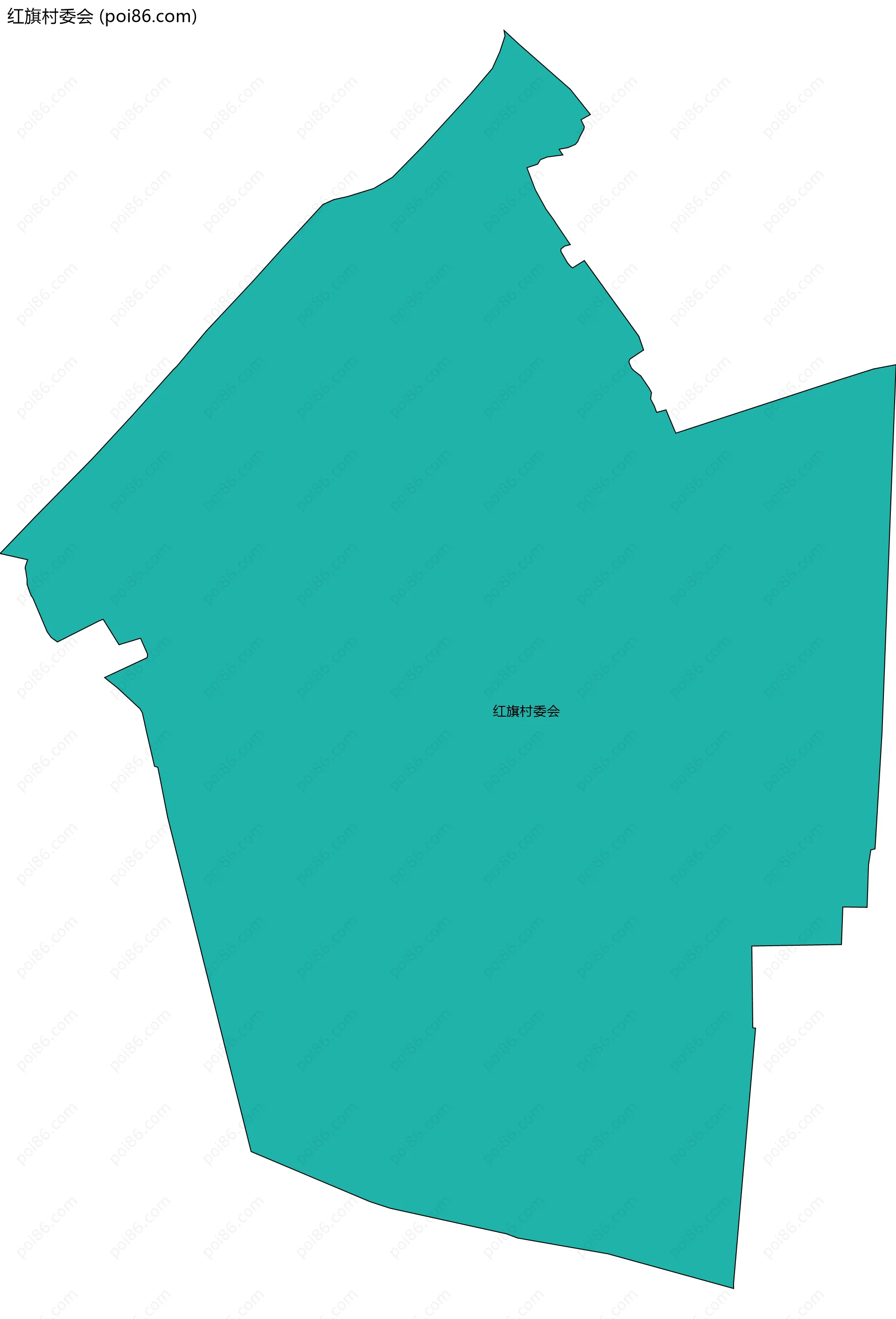 红旗村委会边界地图