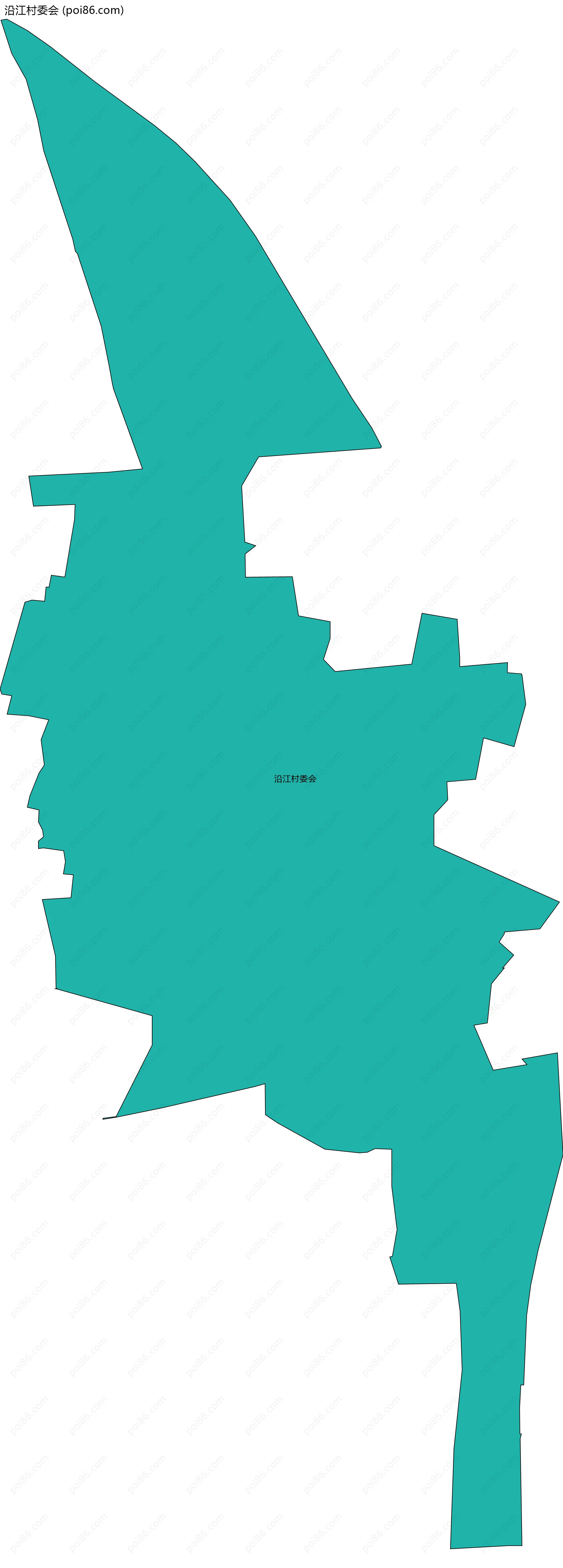 沿江村委会边界地图