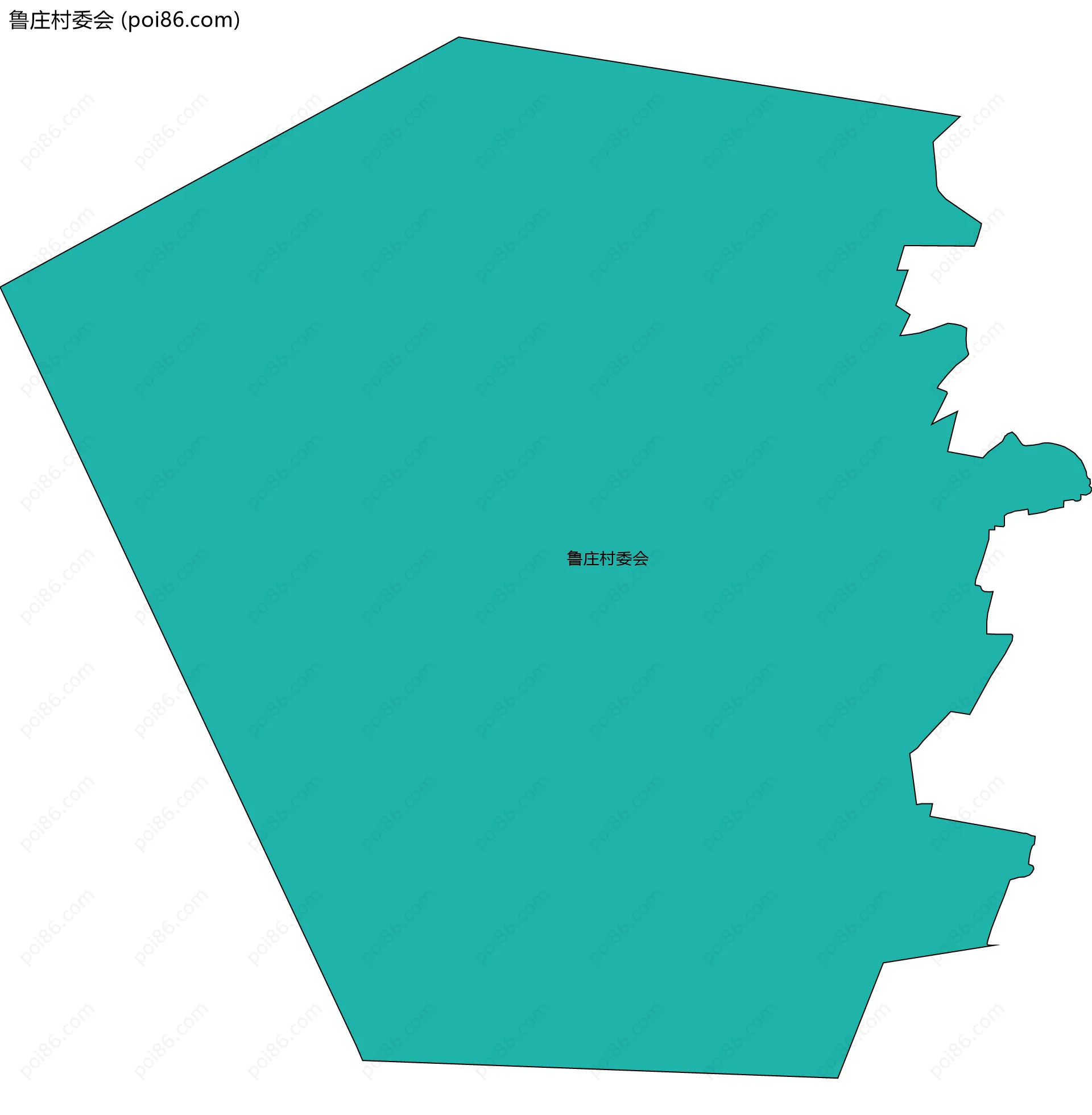 鲁庄村委会边界地图