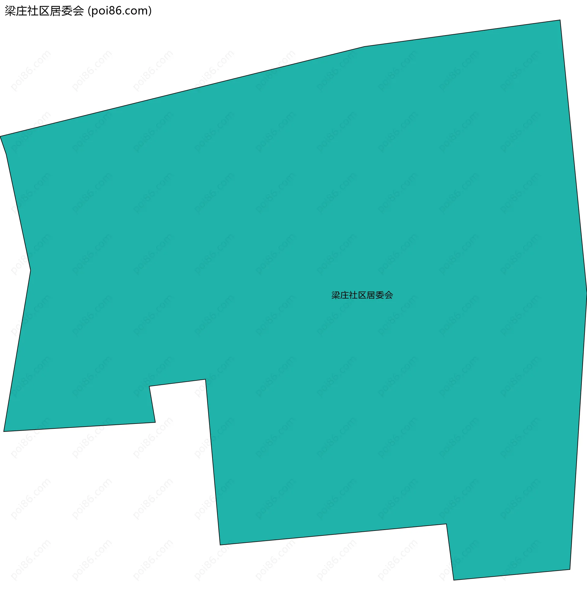 梁庄社区居委会边界地图