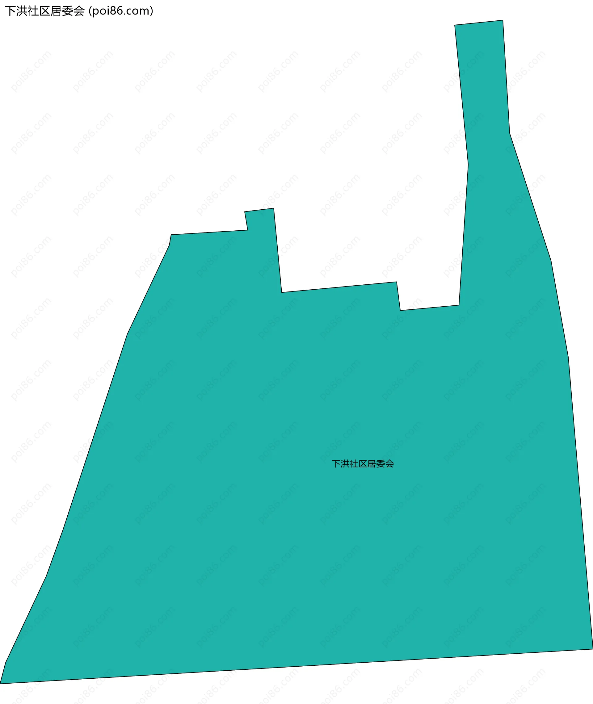 下洪社区居委会边界地图