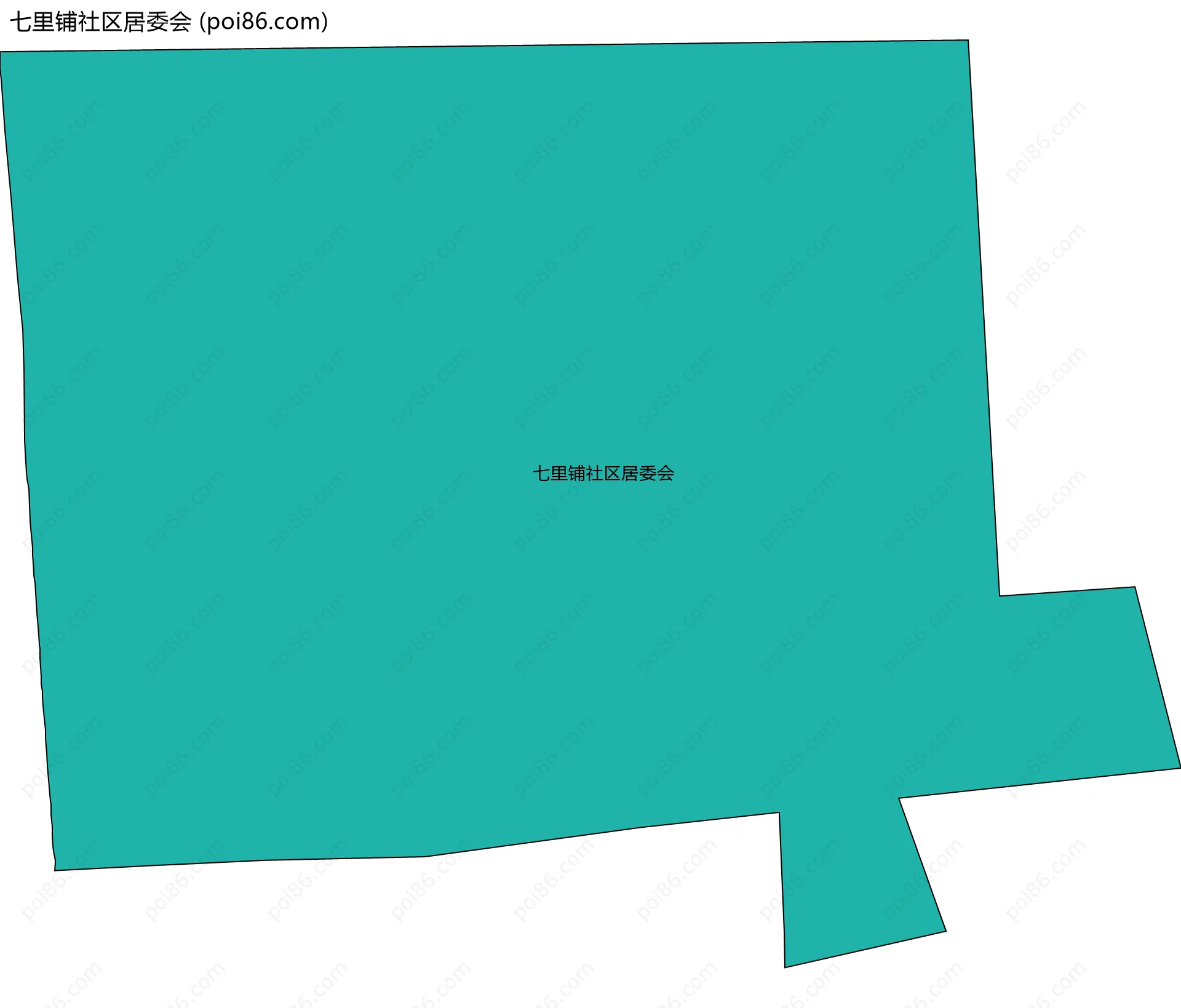 七里铺社区居委会边界地图