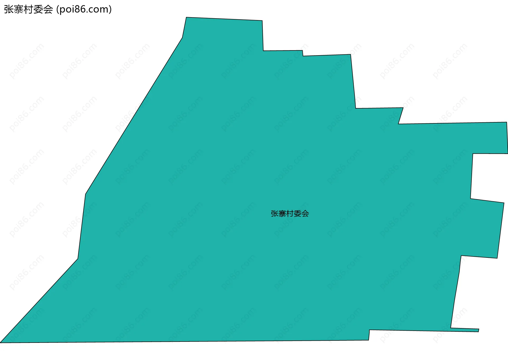 张寨村委会边界地图