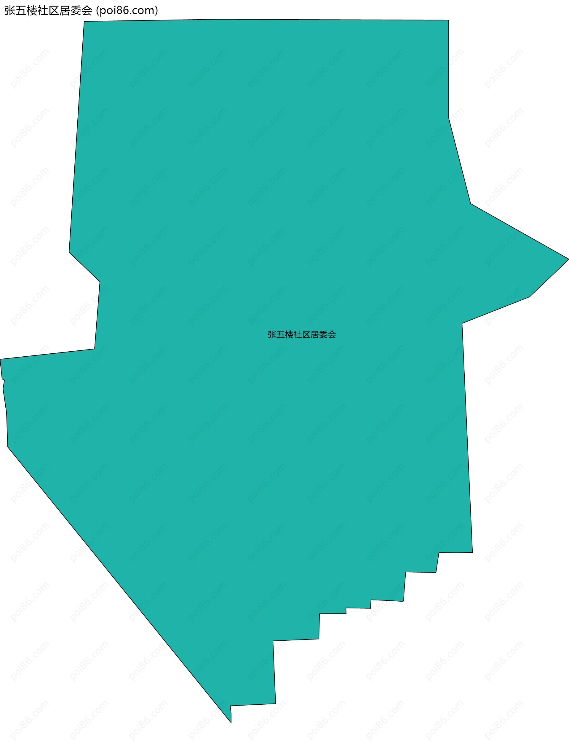 张五楼社区居委会边界地图