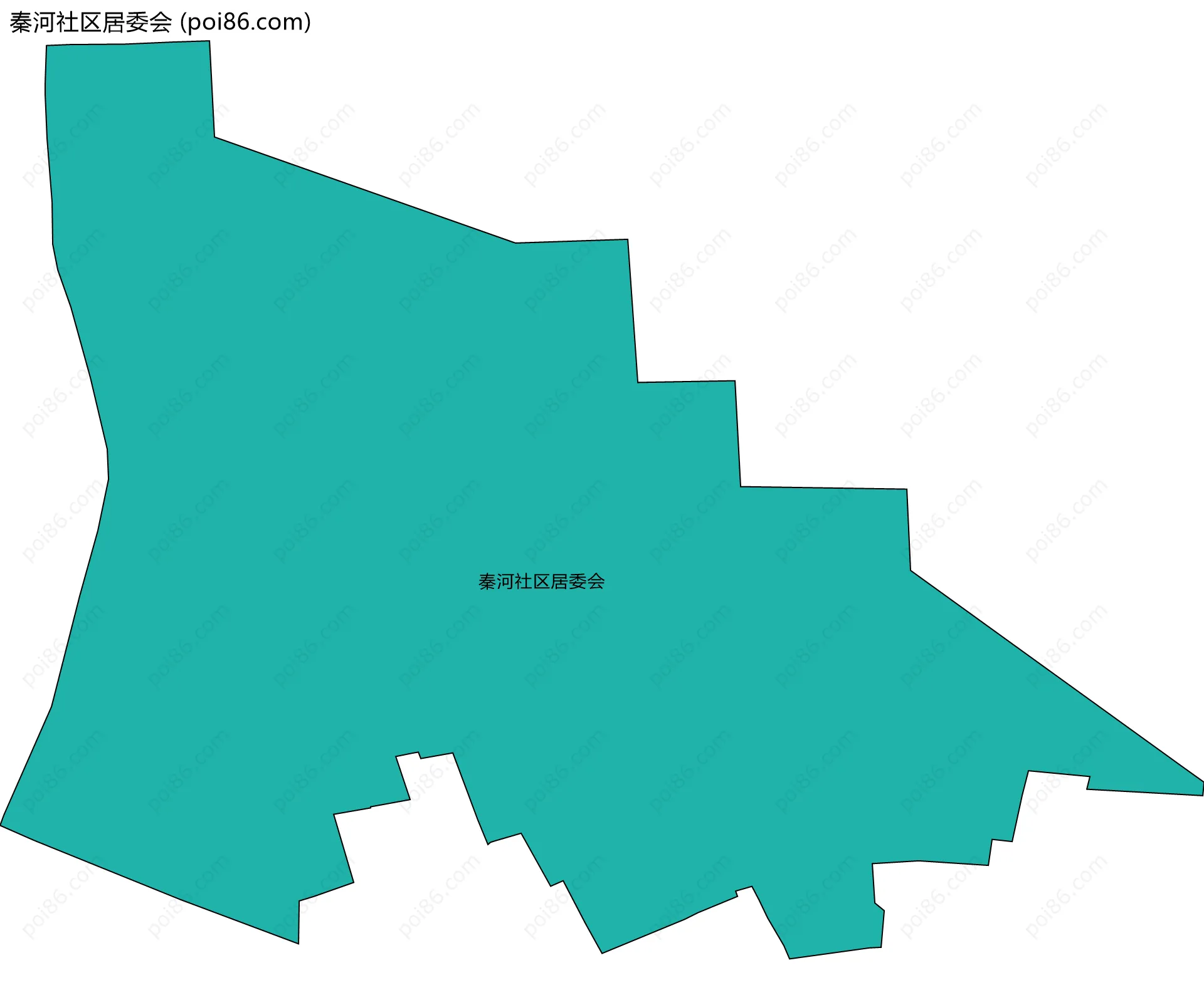 秦河社区居委会边界地图